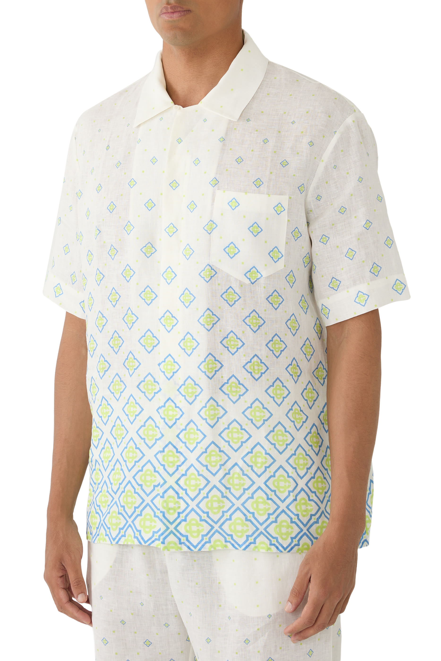 Degrade Monogram Linen Shirt