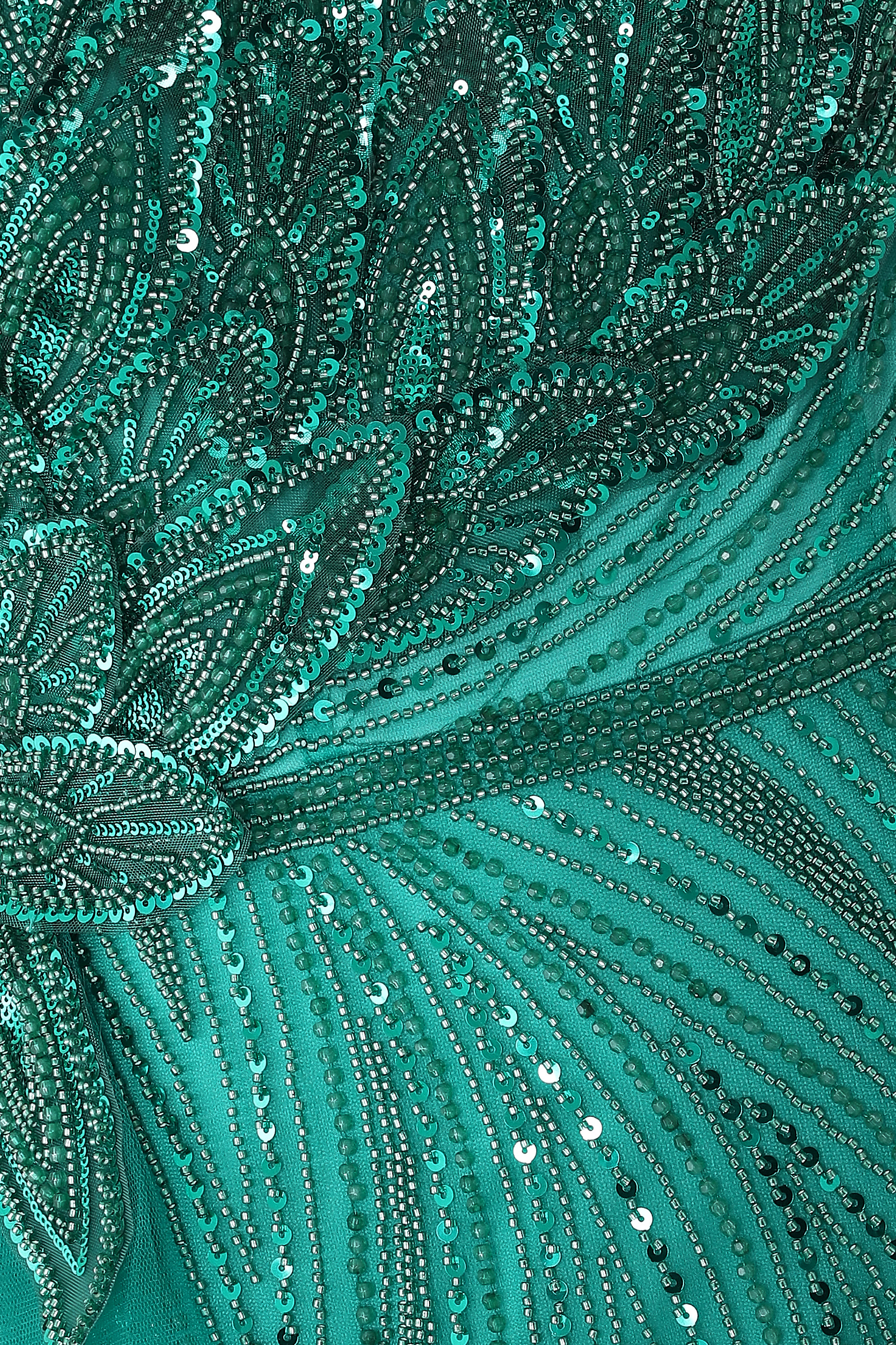 Sequin Embellished Sleeveless Gown