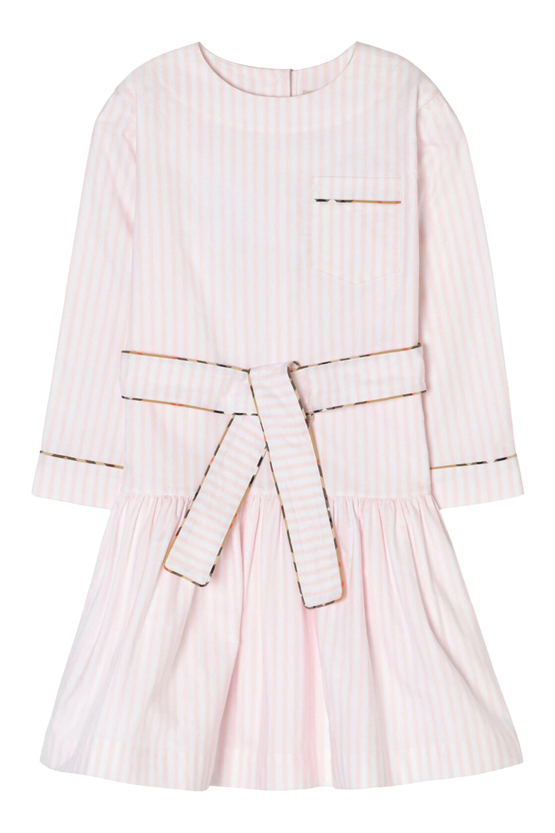 Kids Long Sleeves Check Oxford Dress