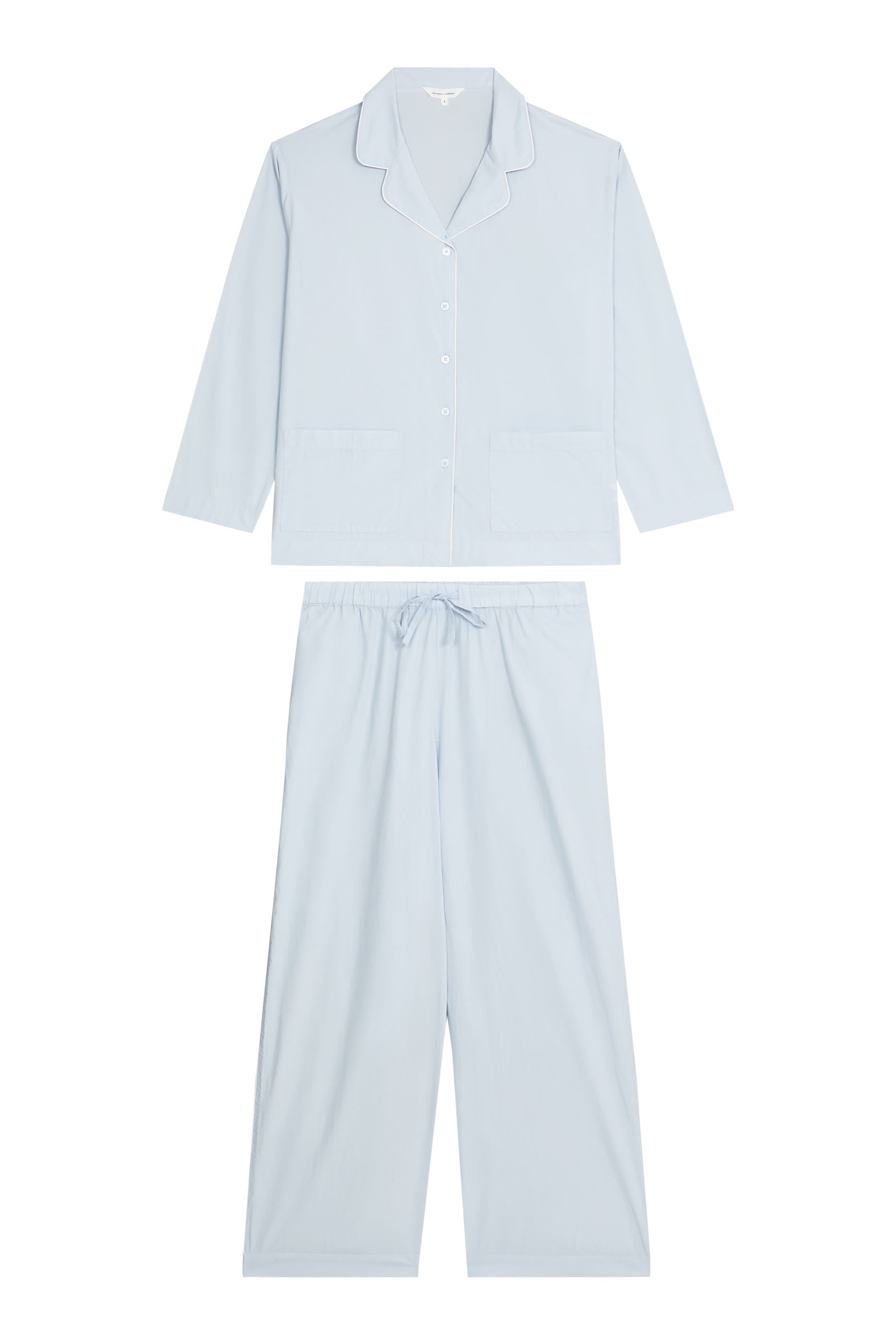 Contrast Piping Relaxed Pajama Set
