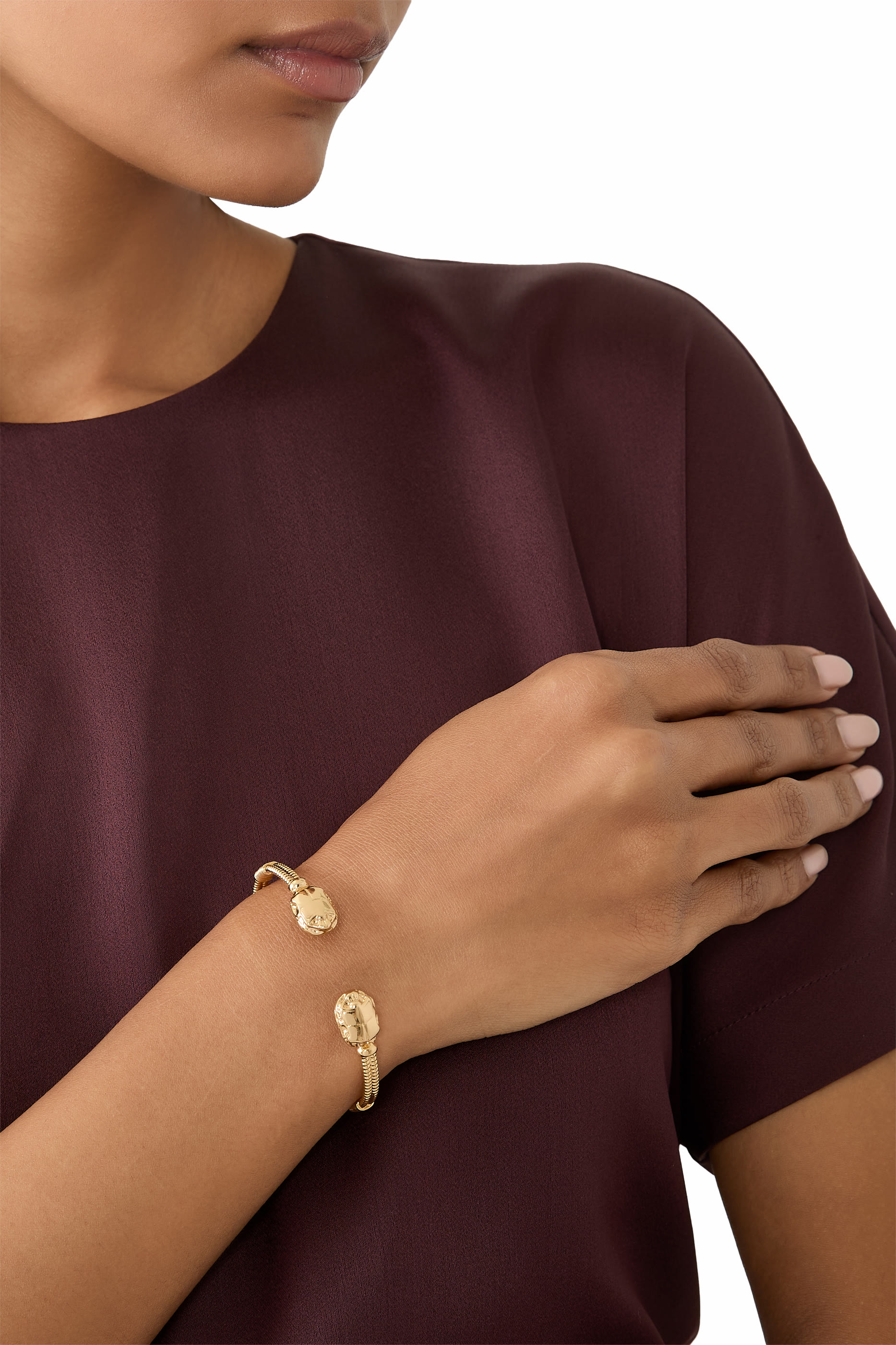 Duality Scaramouche Twist Bracelet, Gold-Plated Metal