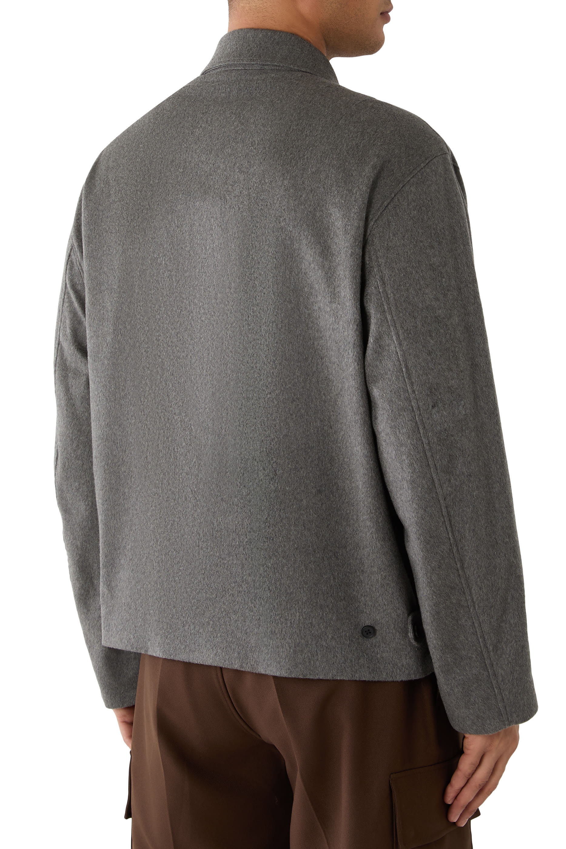 Pure Cashmere Zip Short Jacket