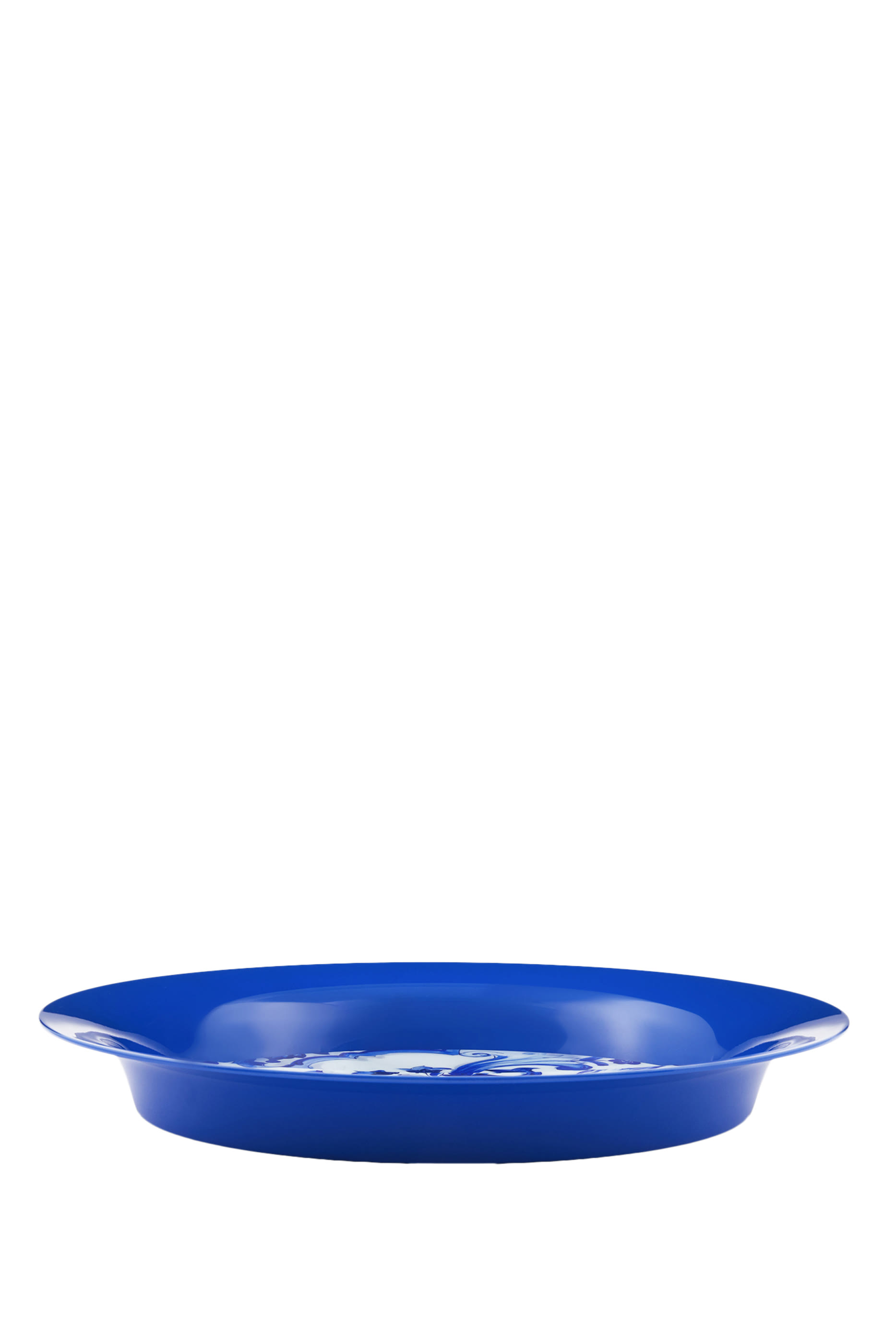 Blu Mediterraneo Round Metal Tray