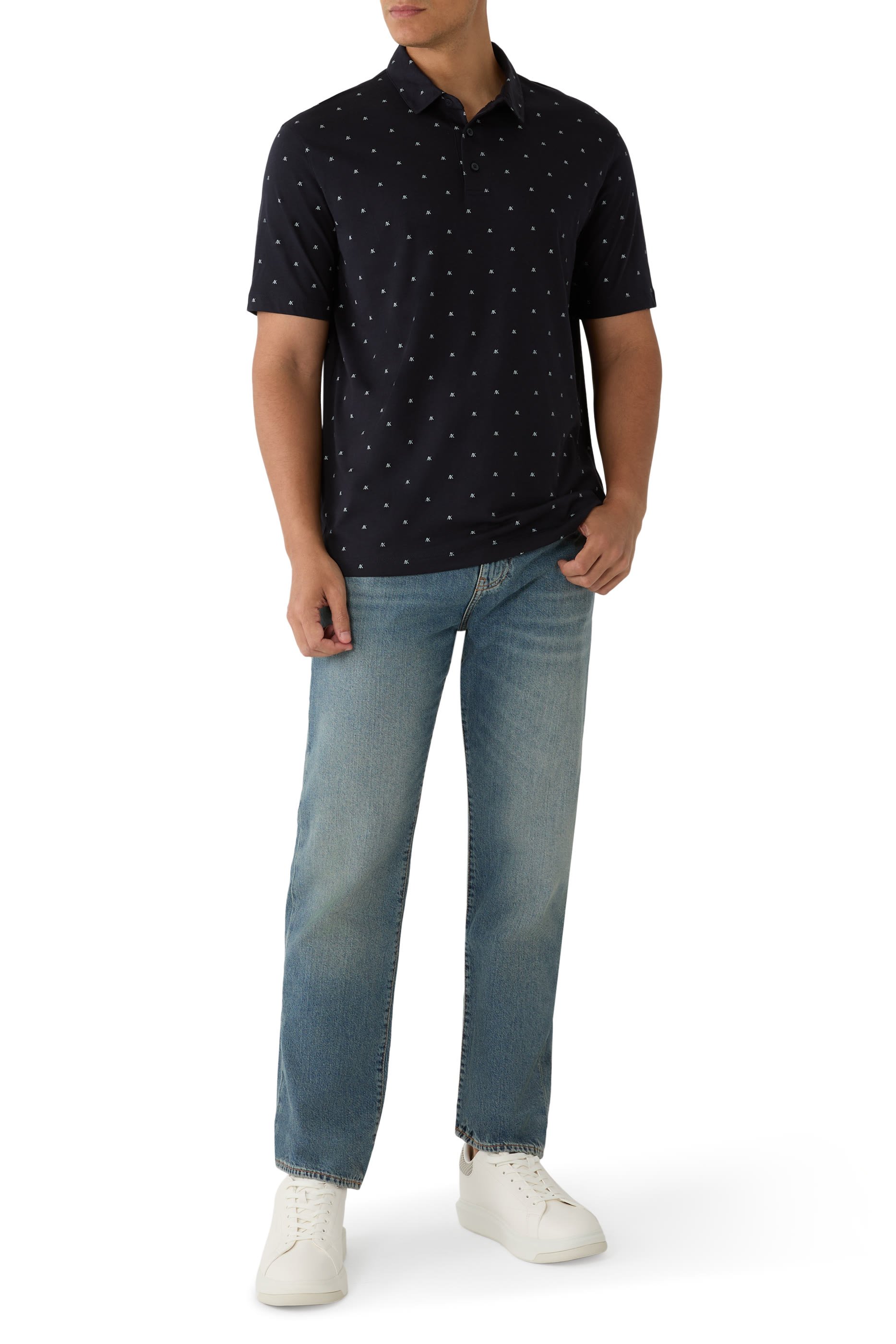 Logo Pattern Polo Shirt