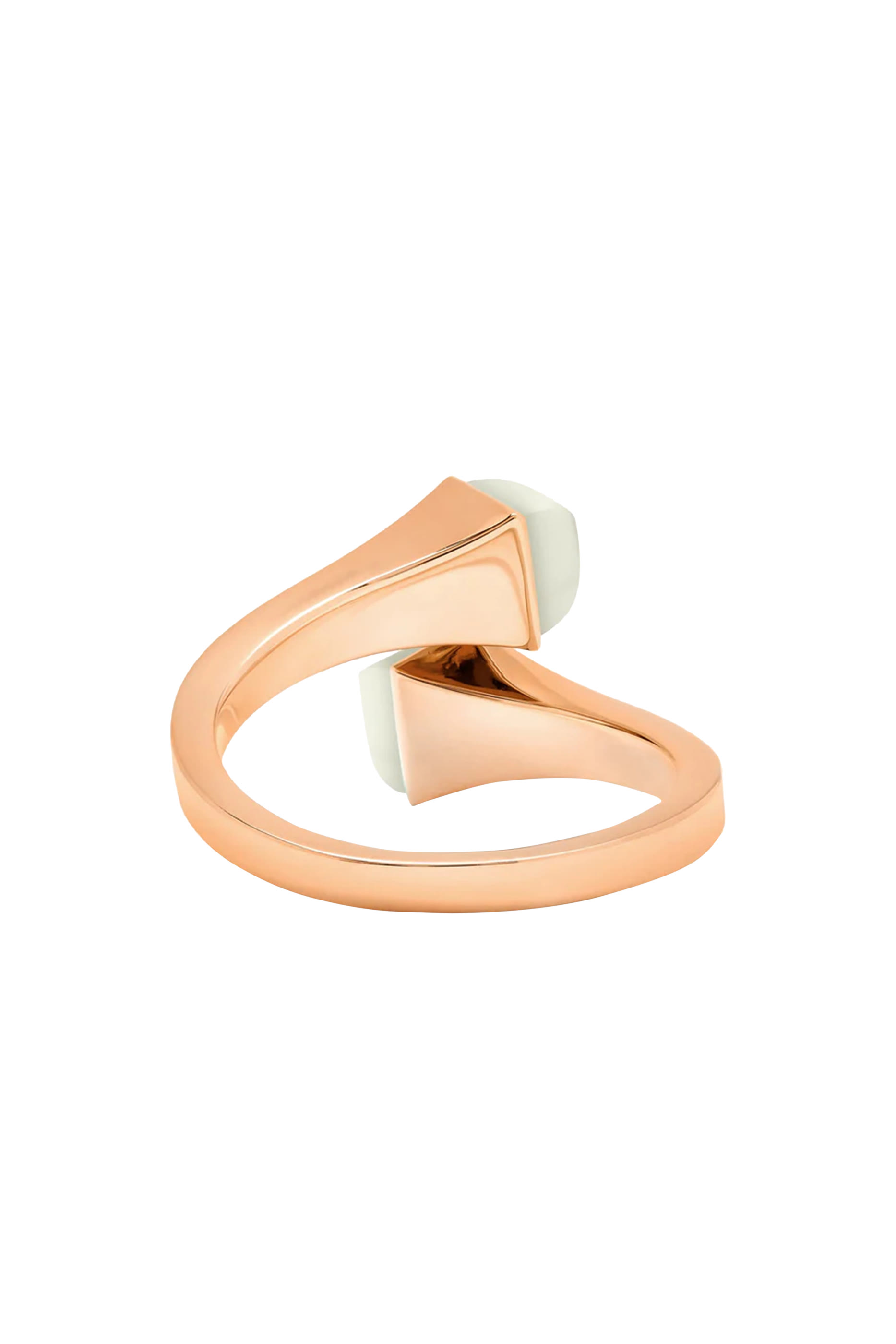 Cleo Diamond Midi Ring, 18k Pink Gold with Moonstone & Diamonds