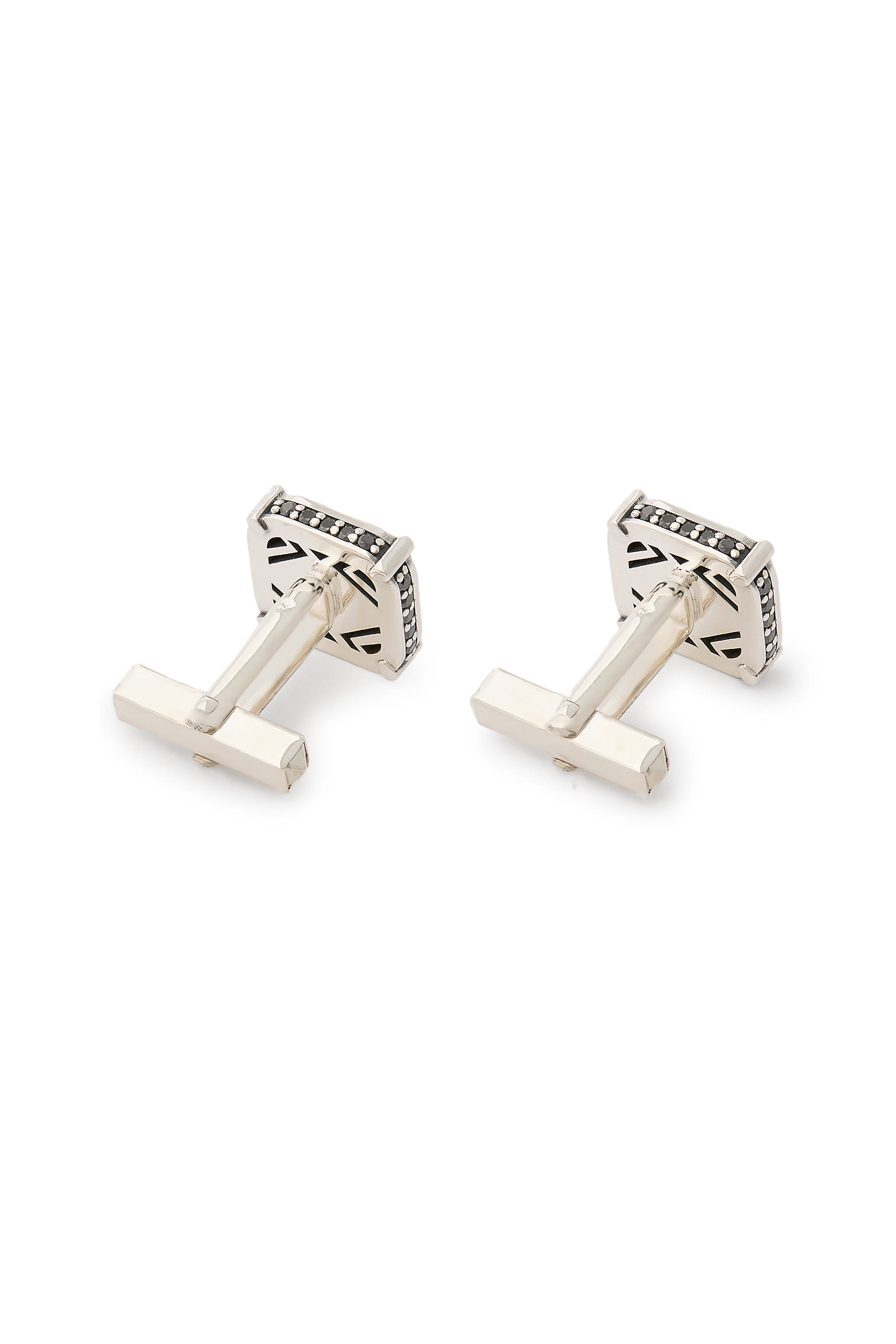 We Are One Diamond Cufflinks, Sterling Silver