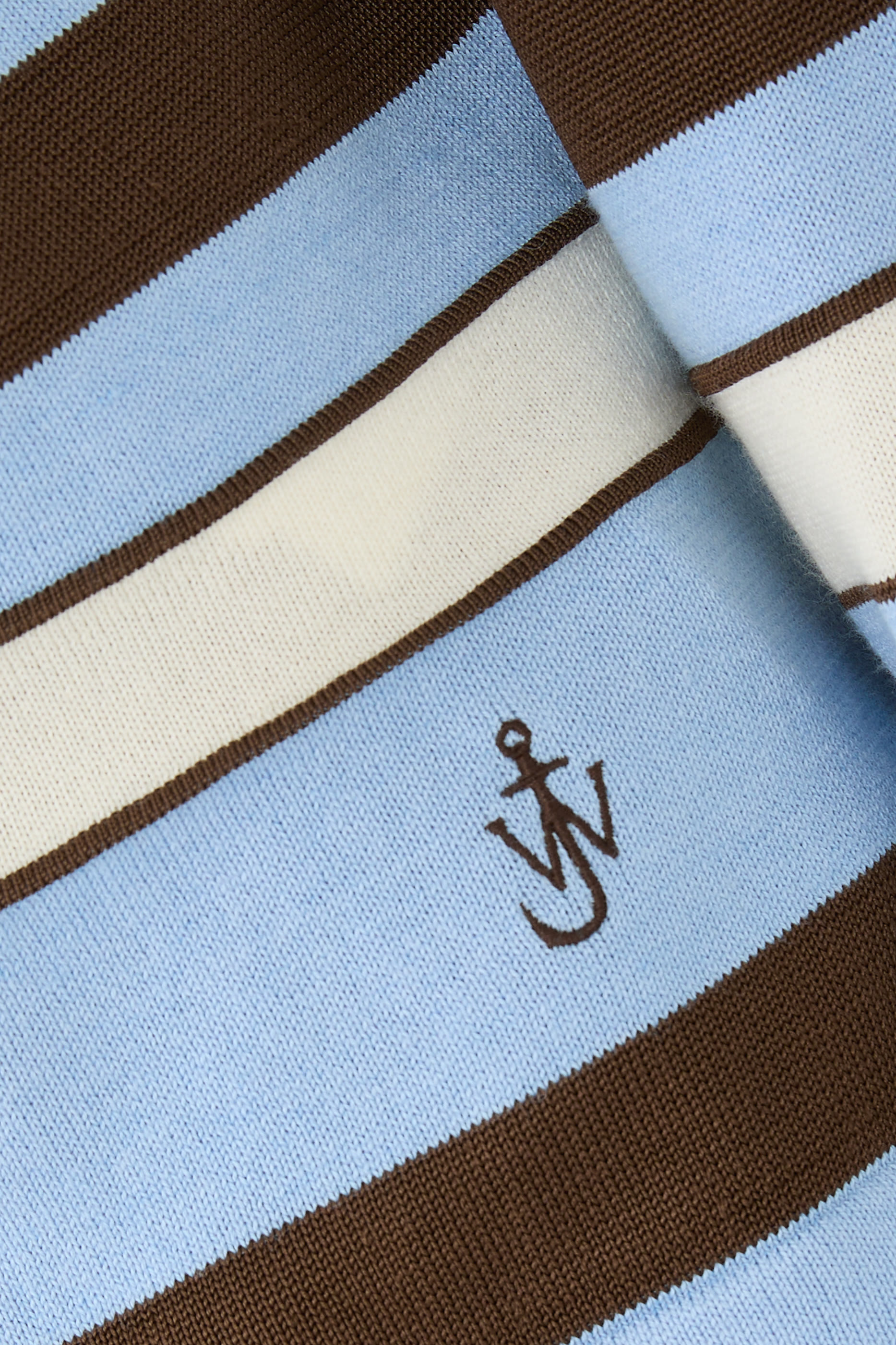 Knitted Striped Rugby Polo Top