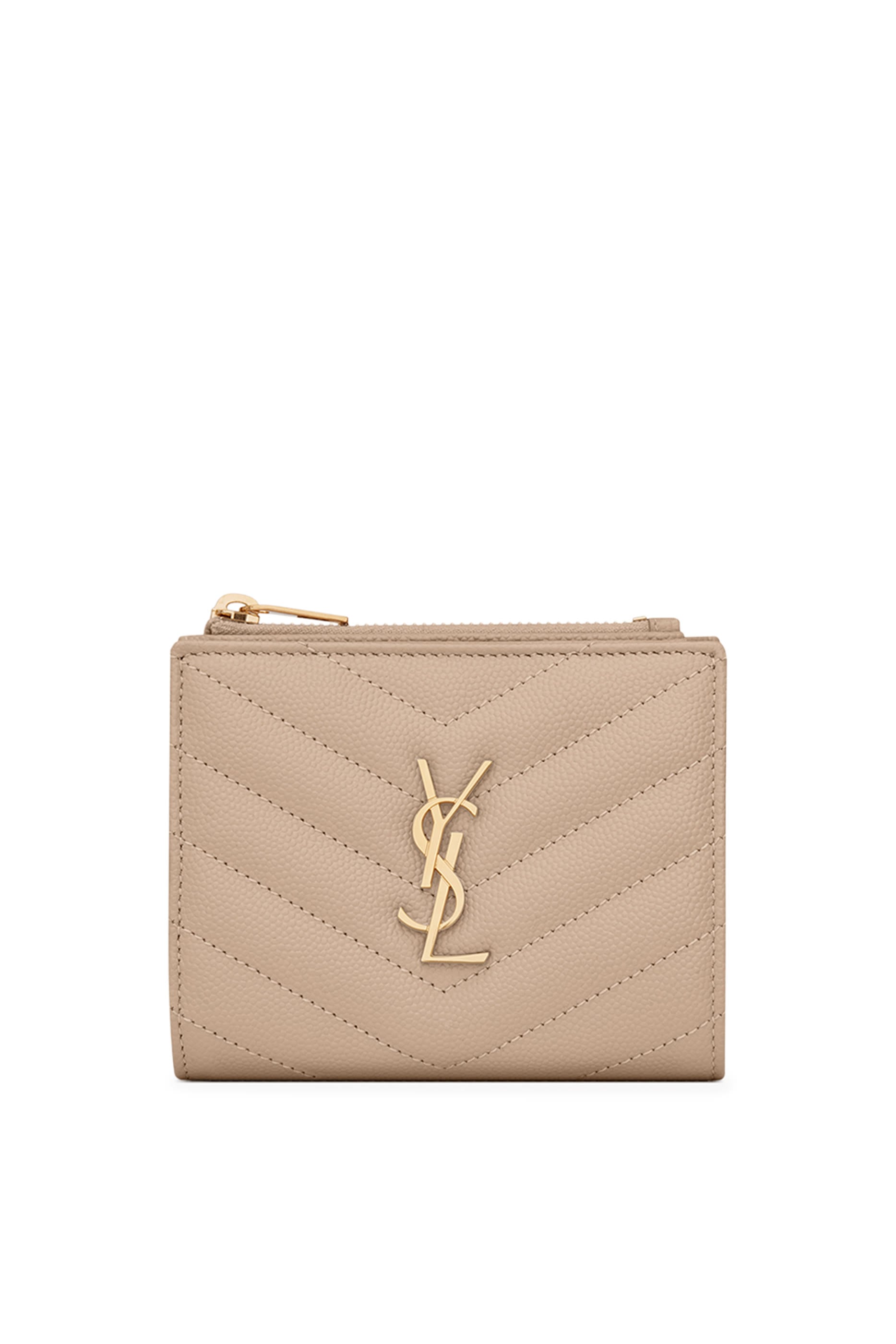  Cassandre Matelasse Bi-Fold Wallet in Grain De Poudre Leather