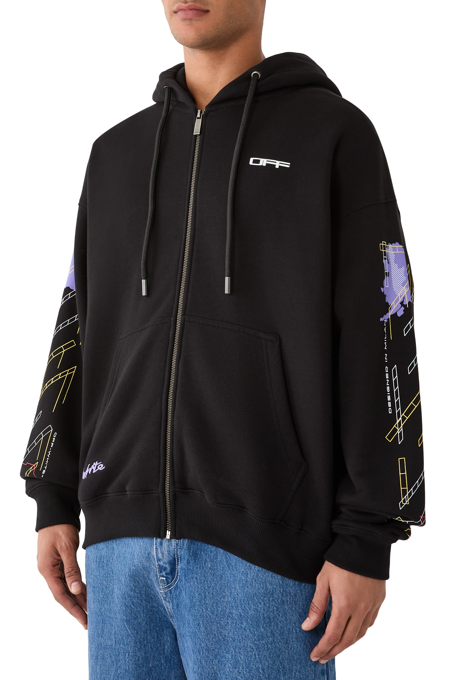 Archigeography Arrow Skate Zip Hoodie 