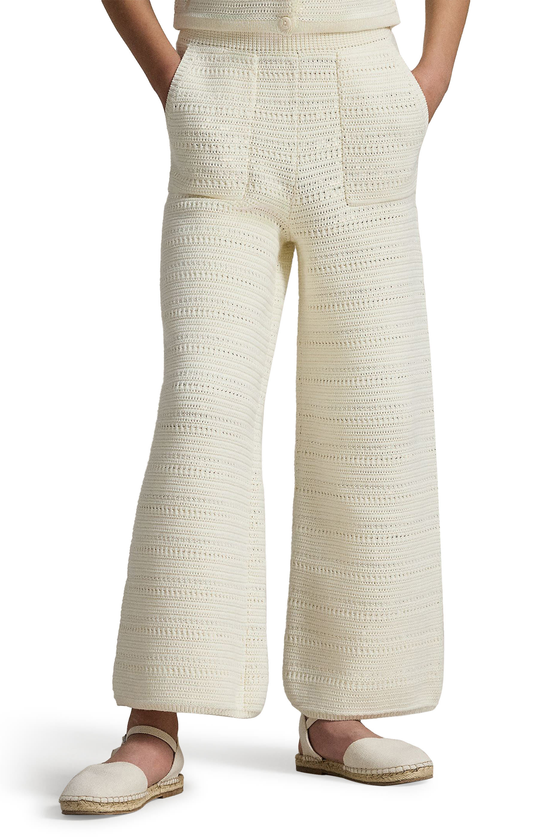 Kids Crocheted Cotton Jumper Top & Trousers 