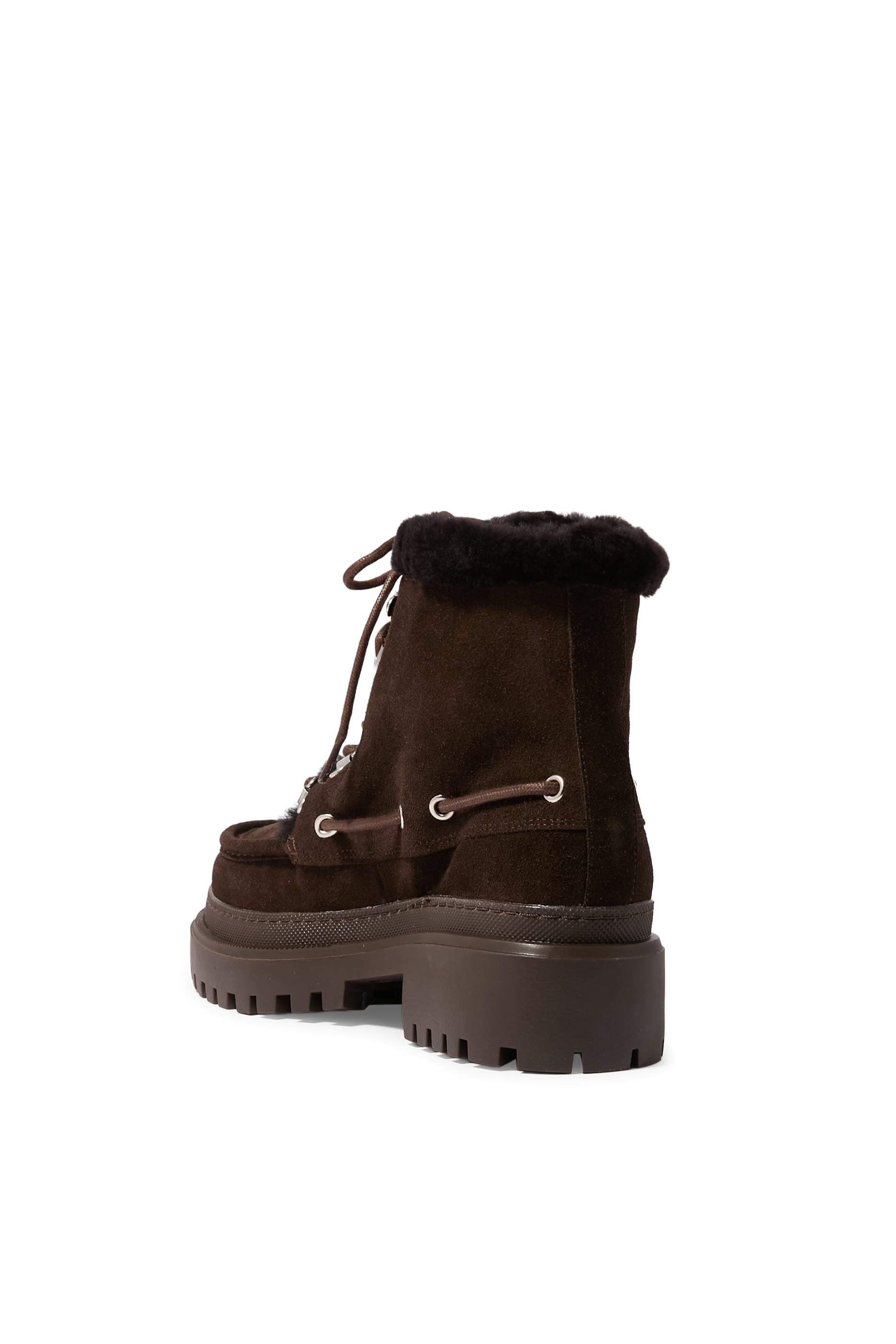  Suede Leather and Brushed Merinillo Lambskin Ankle Boots 