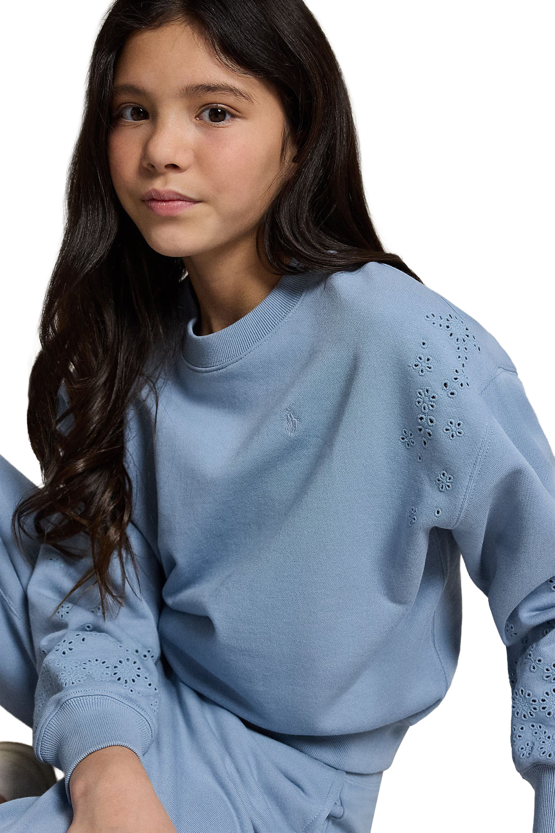 Kids Eyelet French Terry Sweatshirt
