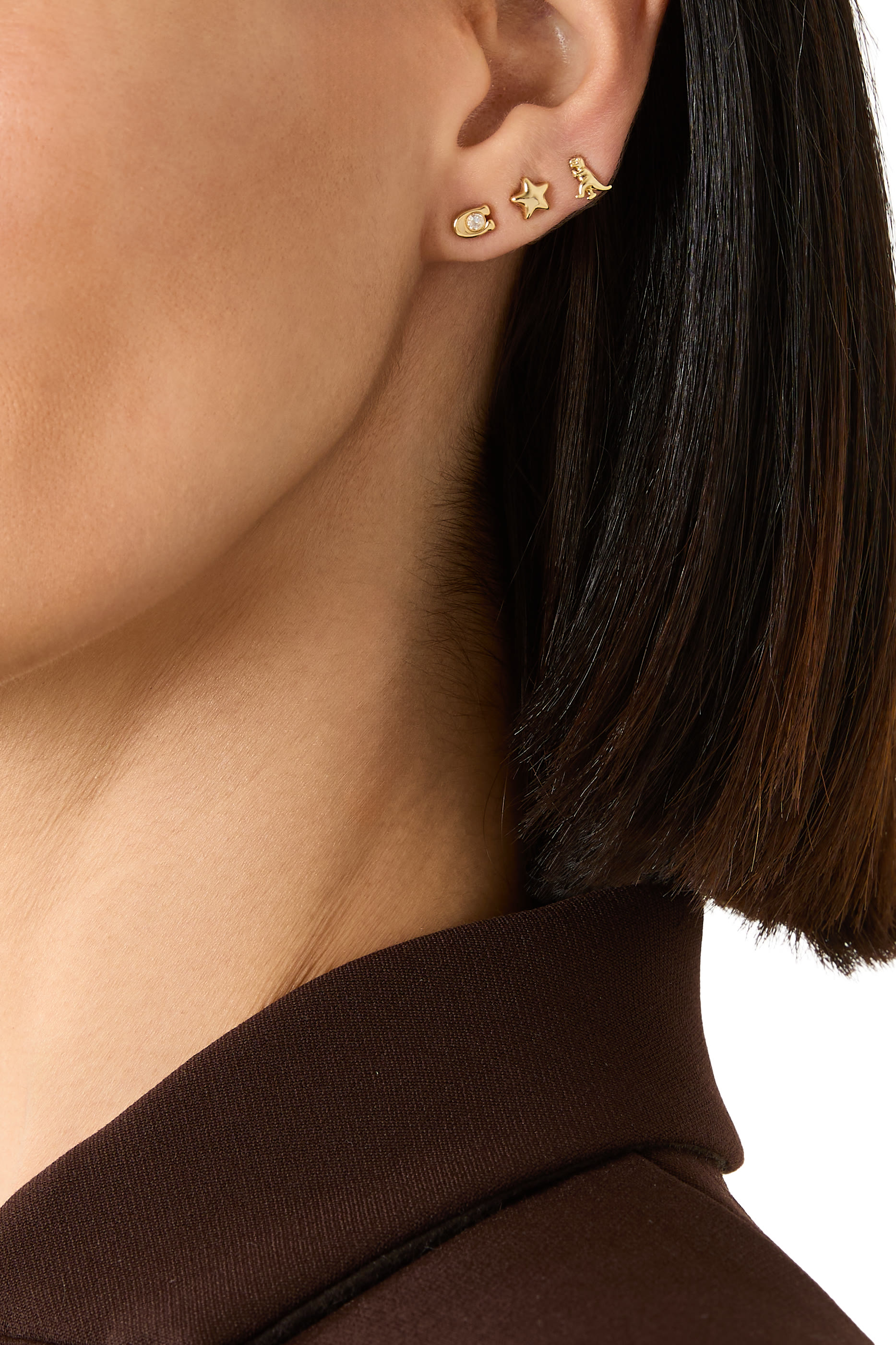 Mixed Motif 5 Stud Earrings Set