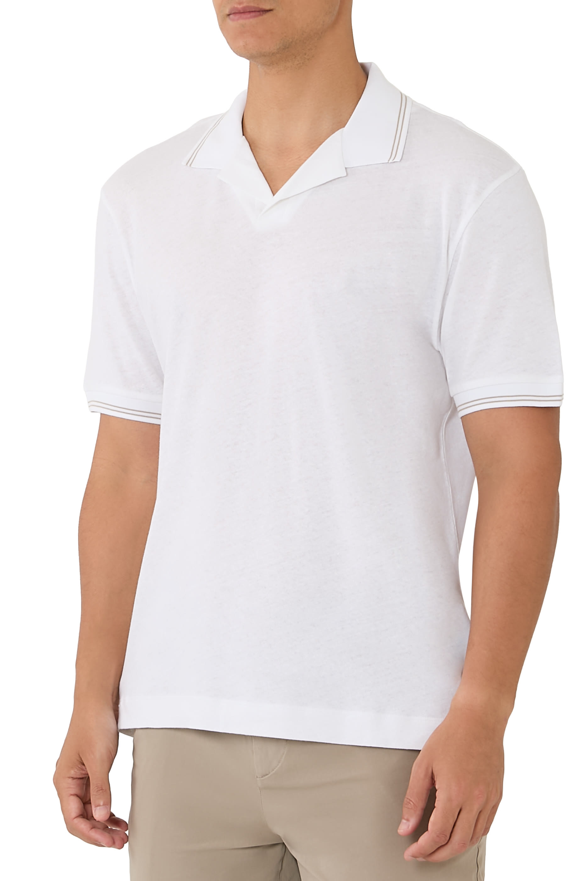 Cotton-Linen Polo Shirt