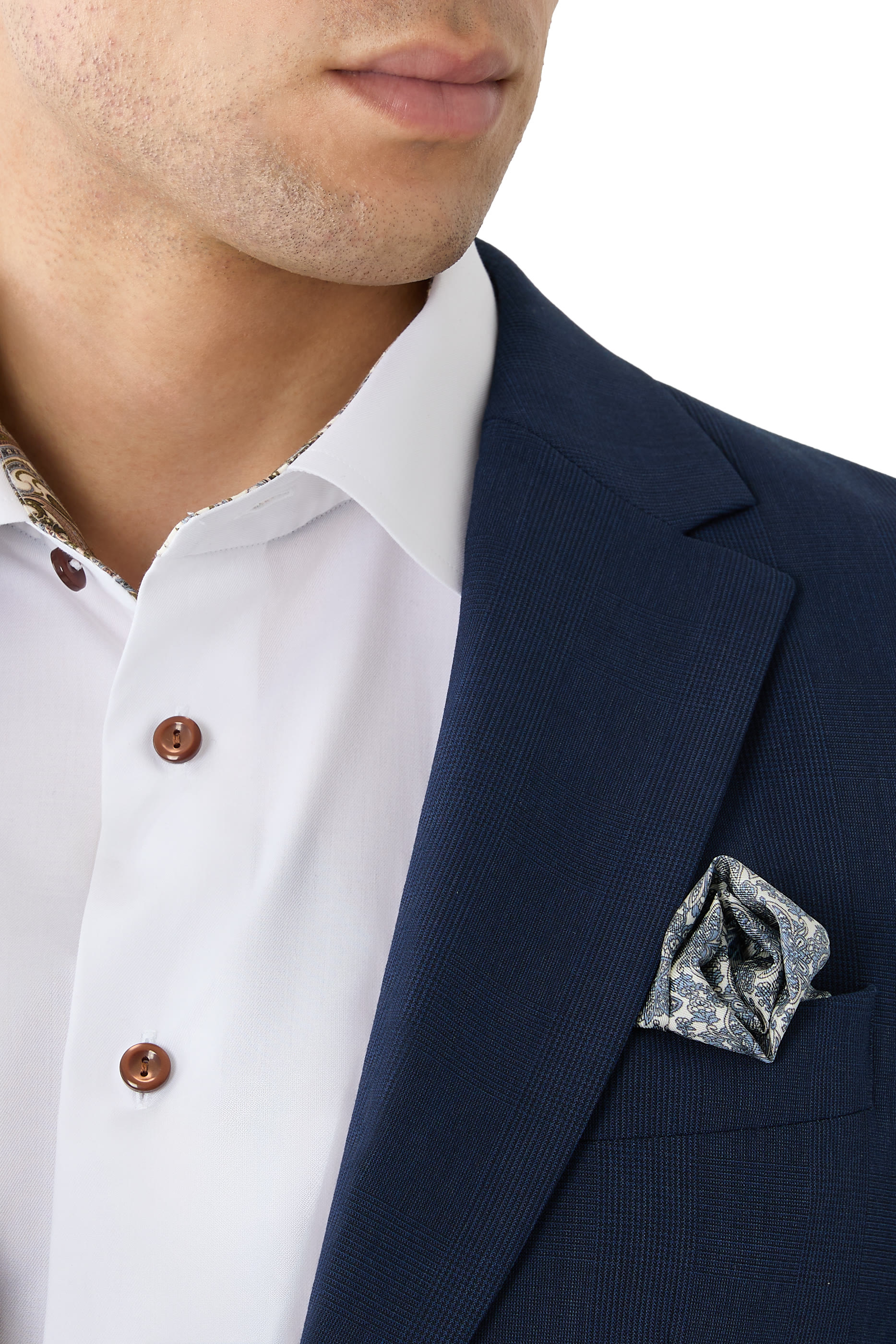 Floral Print Silk Pocket Square