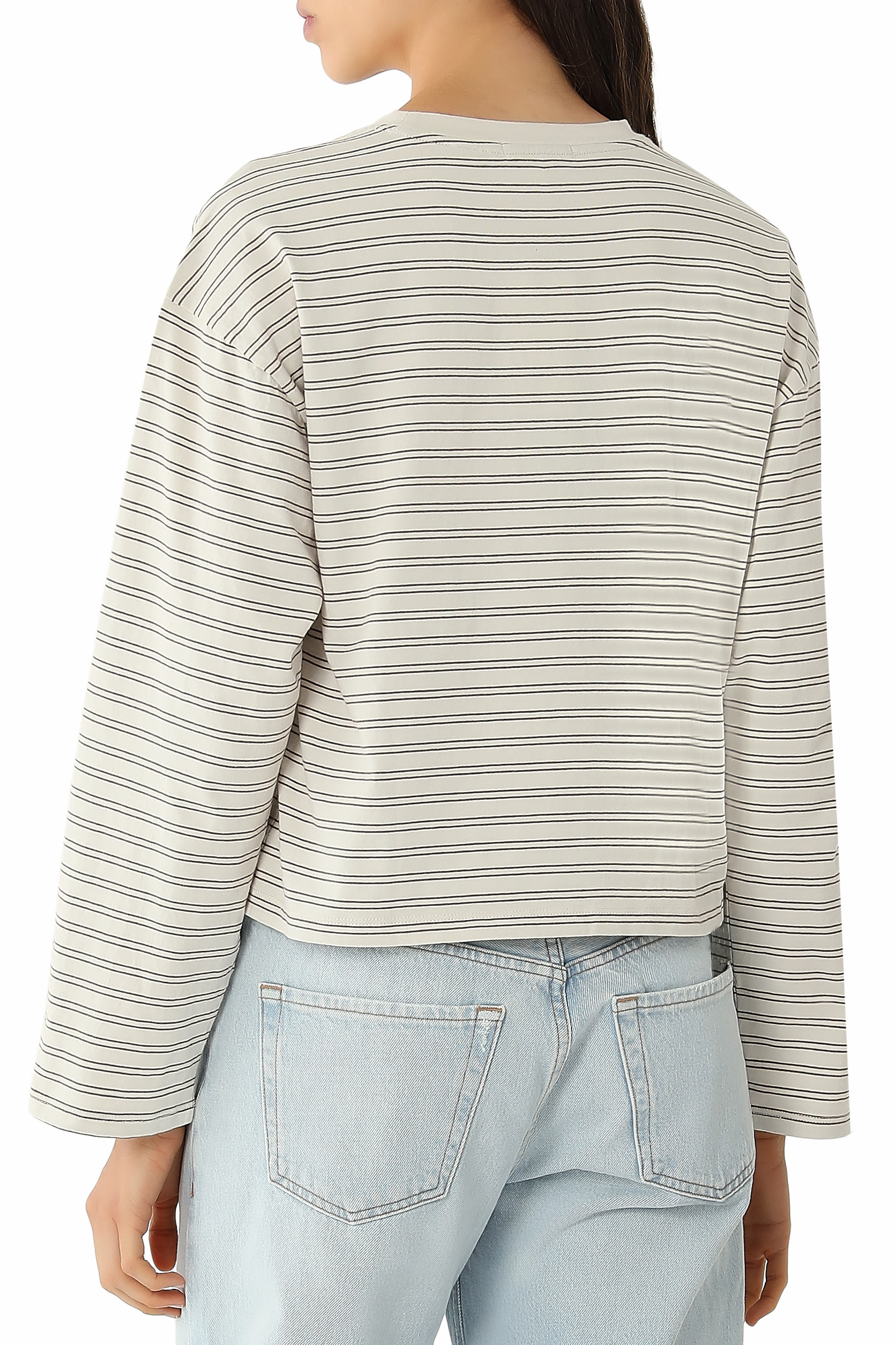 Kelly Boxy Striped Long-Sleeve T-Shirt