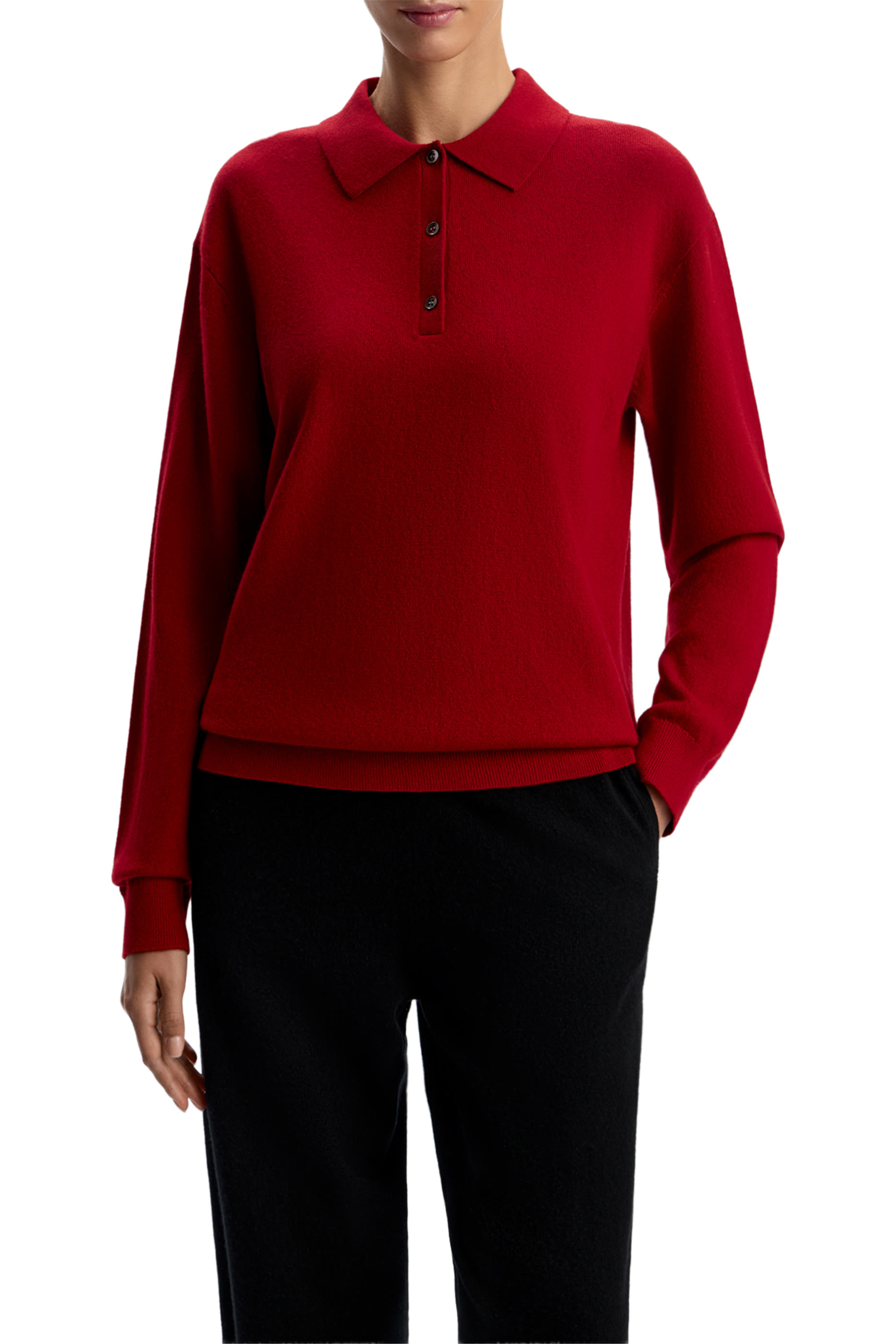 Wool-Cashmere Polo Jumper