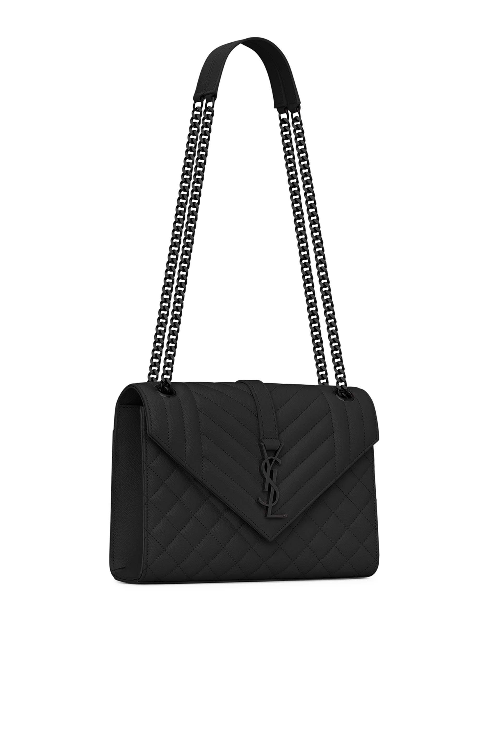 Envelope Medium Bag in Quilted Grain De Poudre Embossed Leather
