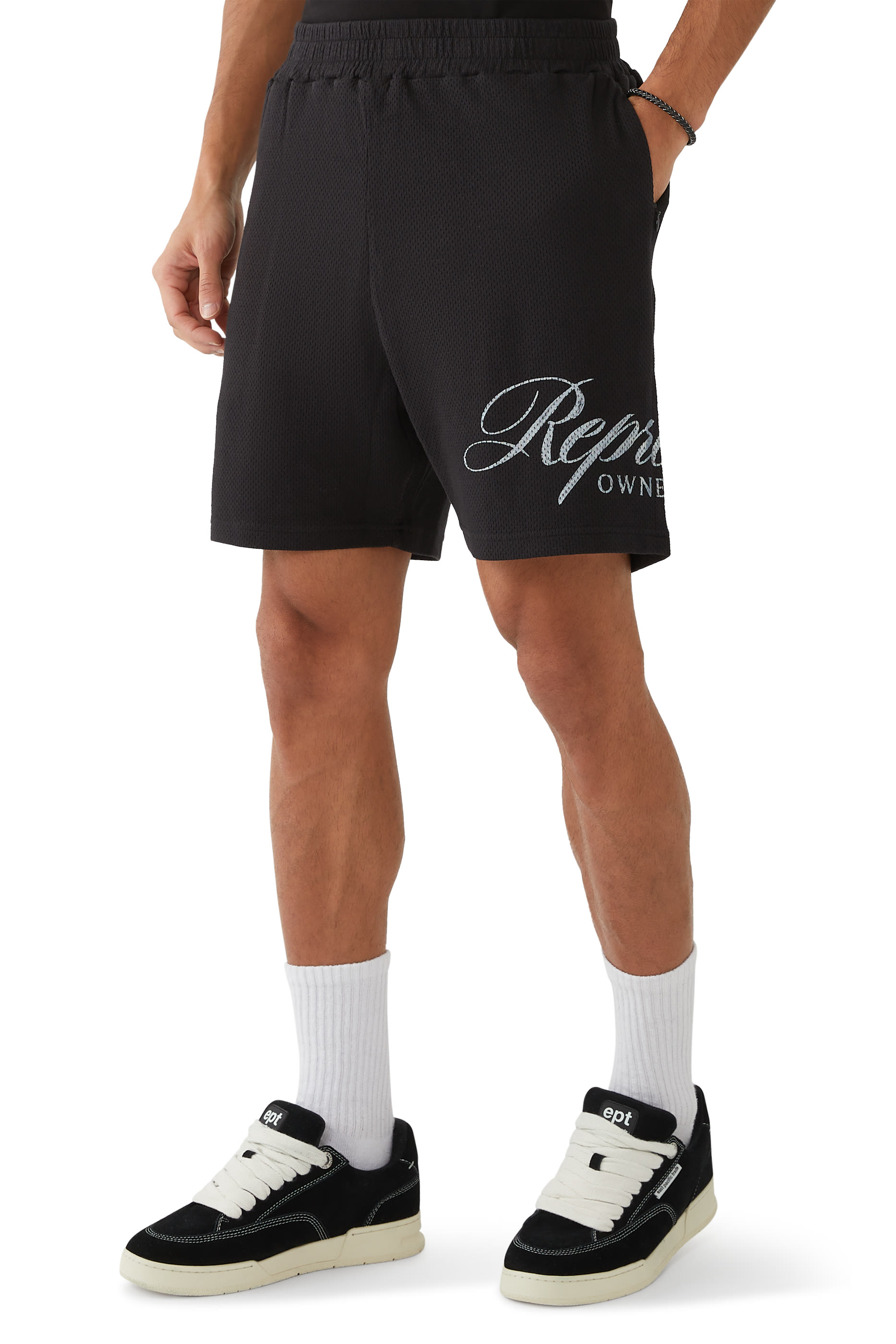 Owners Club Script Mesh Shorts