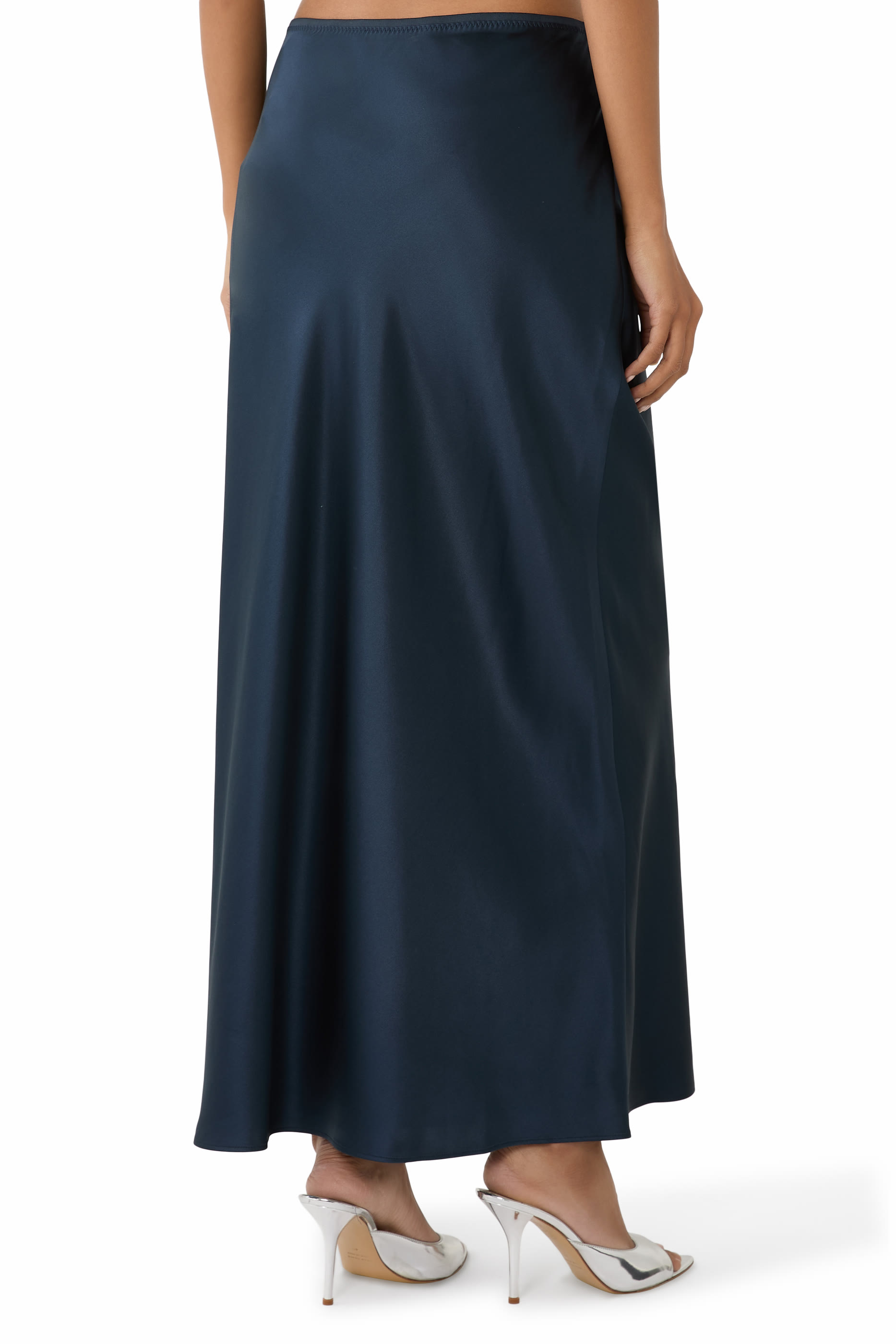Isaak Long Silk Satin Skirt