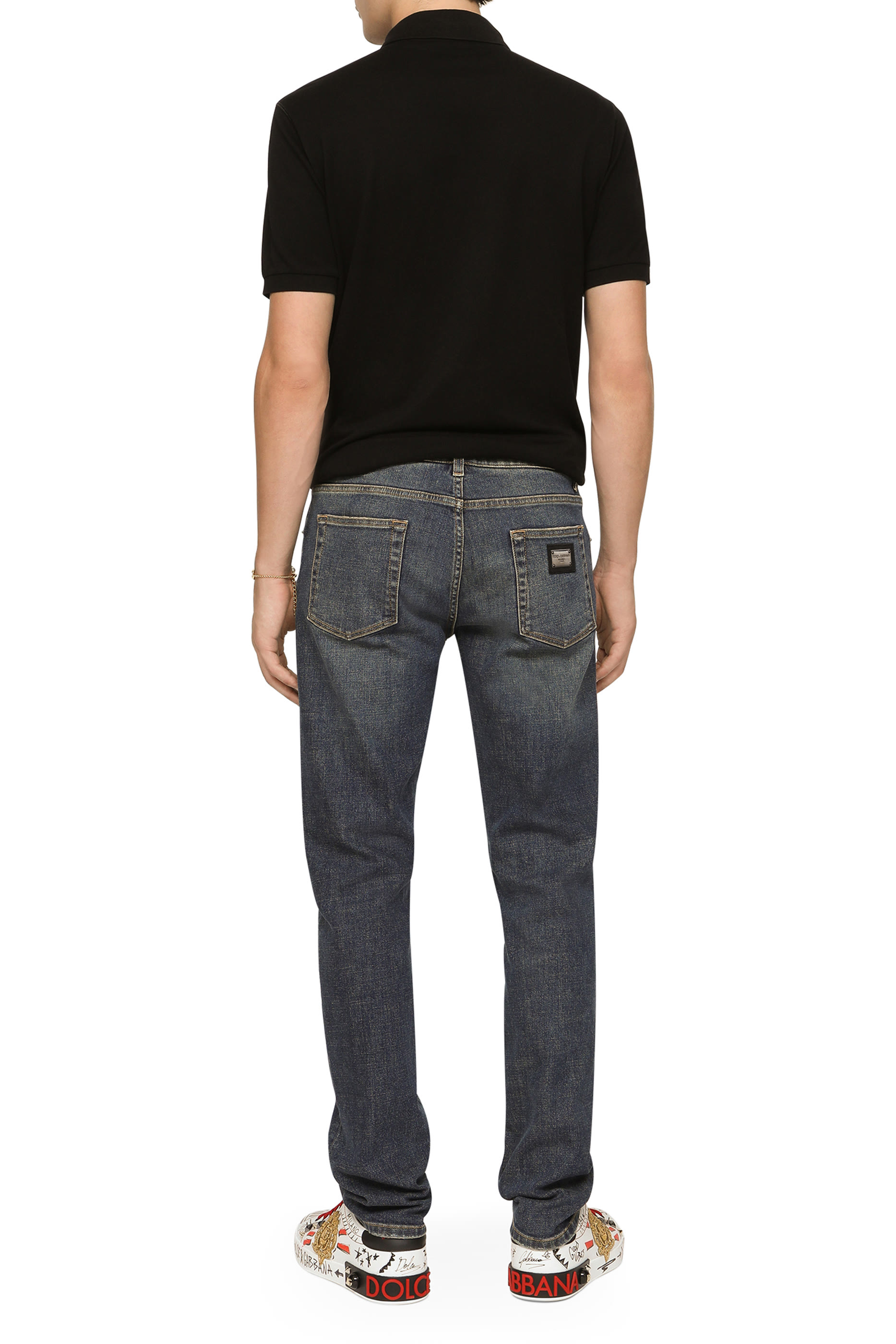Cotton Piqué Polo-Shirt with Branded Tag