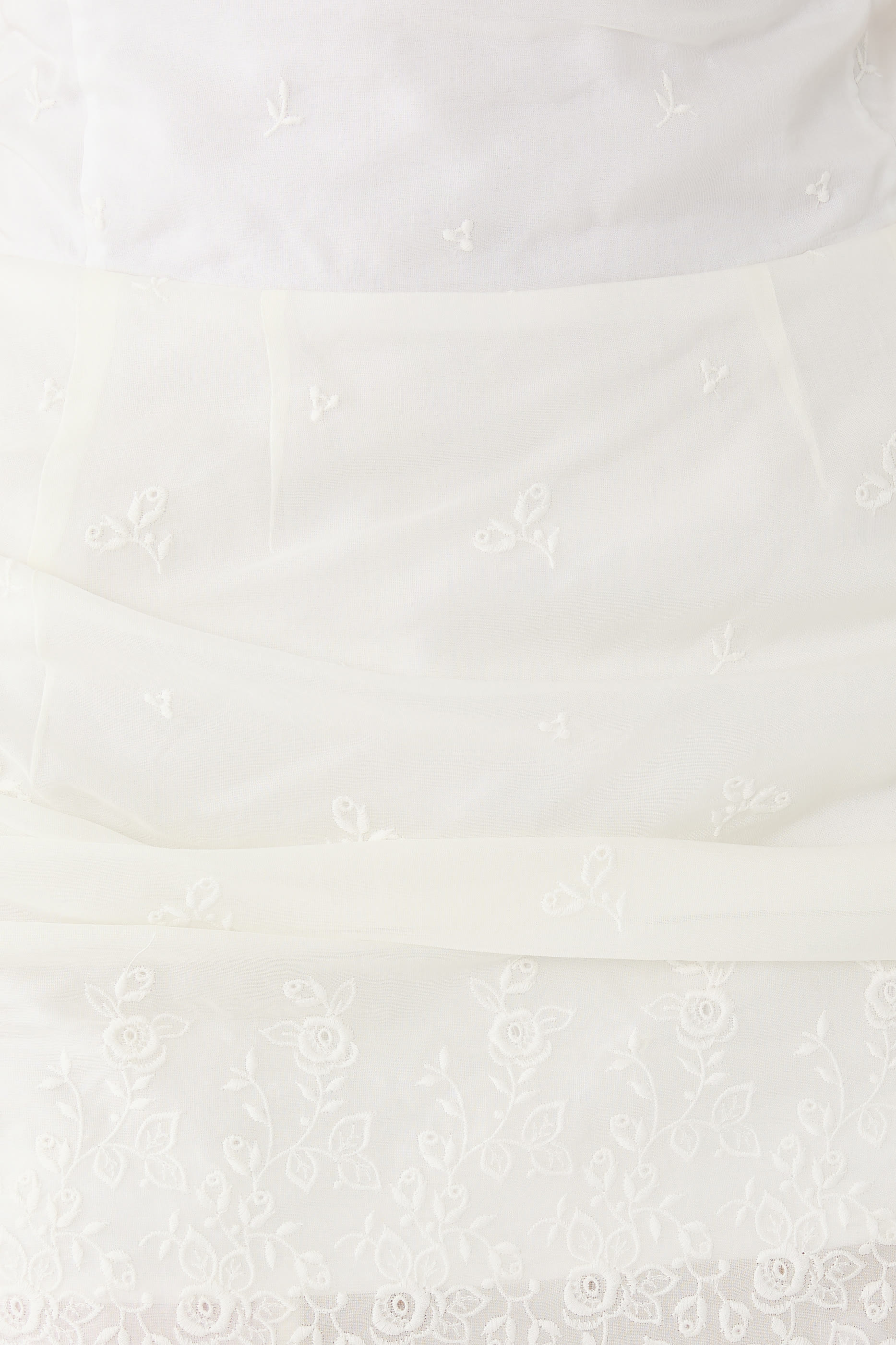 Halterneck Mini Dress with Draped Embroidered Skirt 