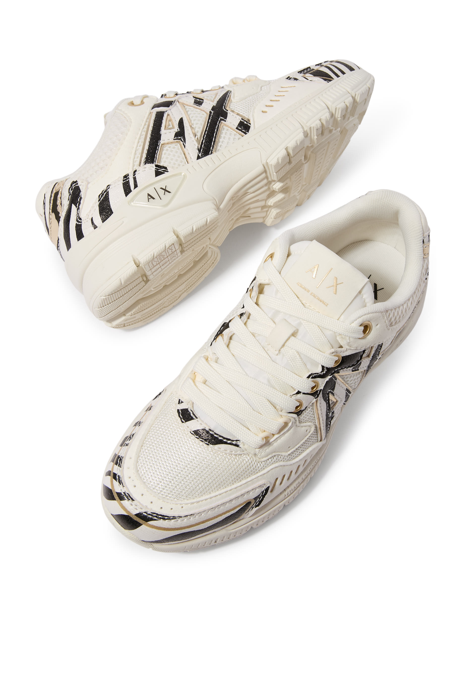 Abstract Pattern Mesh Sneakers