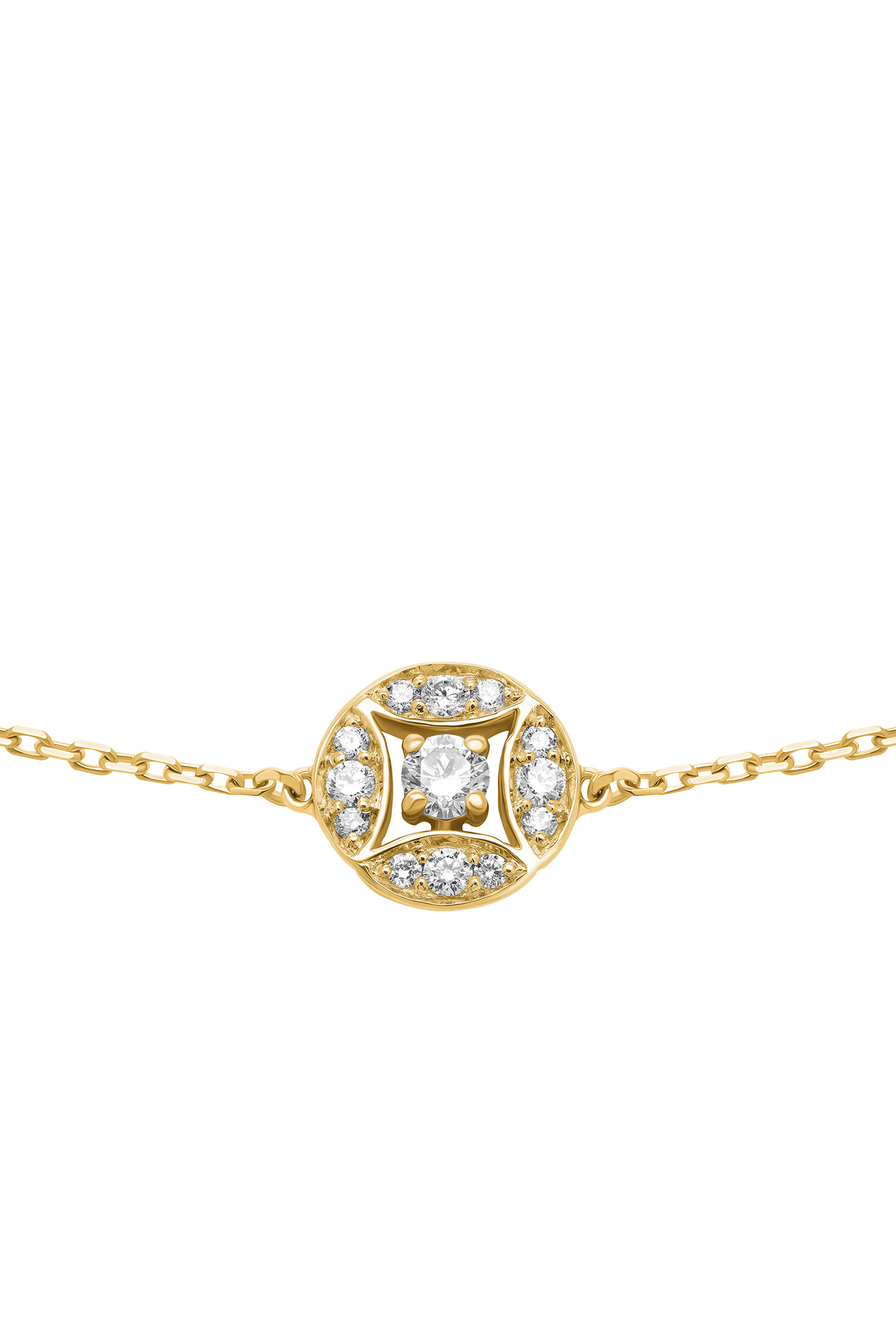 Barq Marquise Circle Bracelet, 18k Yellow Gold & Diamonds
