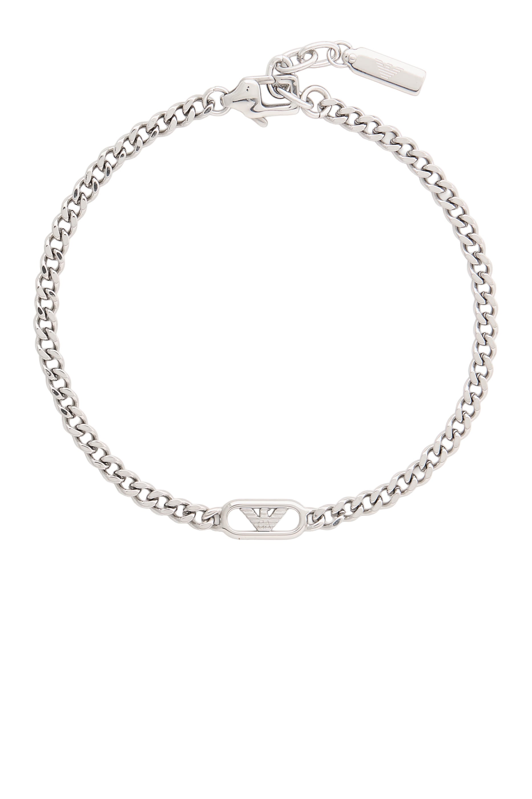 Eagle Logo Chain Bracelet, Stainless Steel
