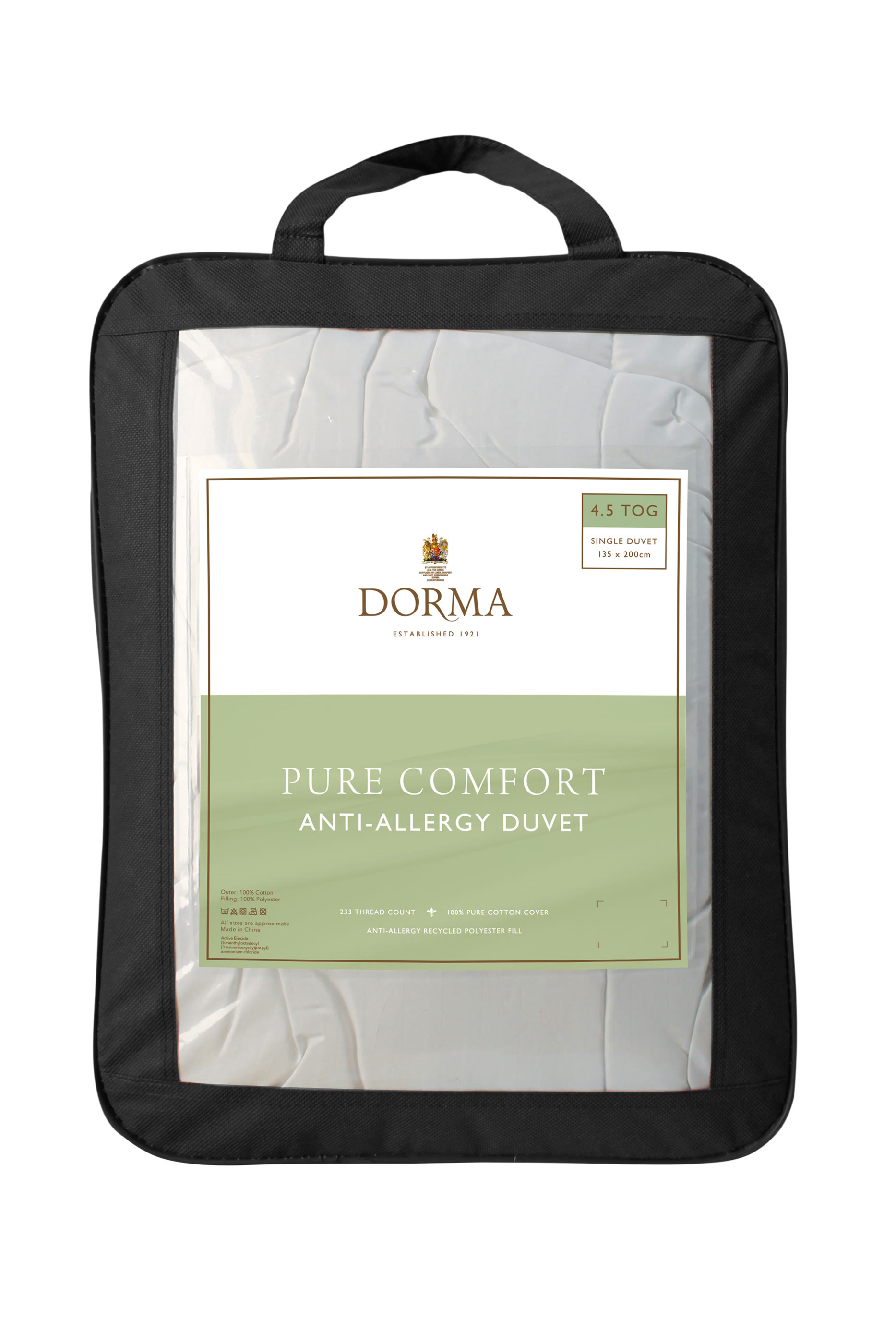 Pure Comfort Anti-Allergy 4.5 Tog Duvet