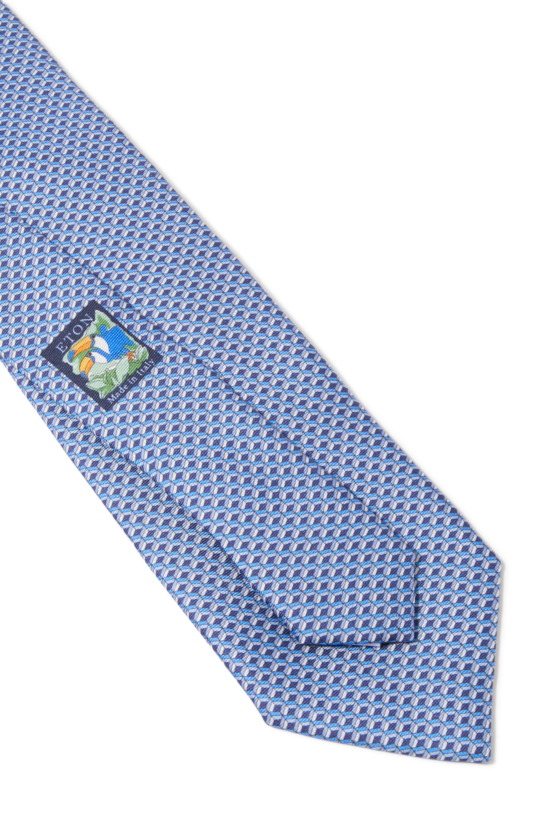 Geometric Print Silk Tie