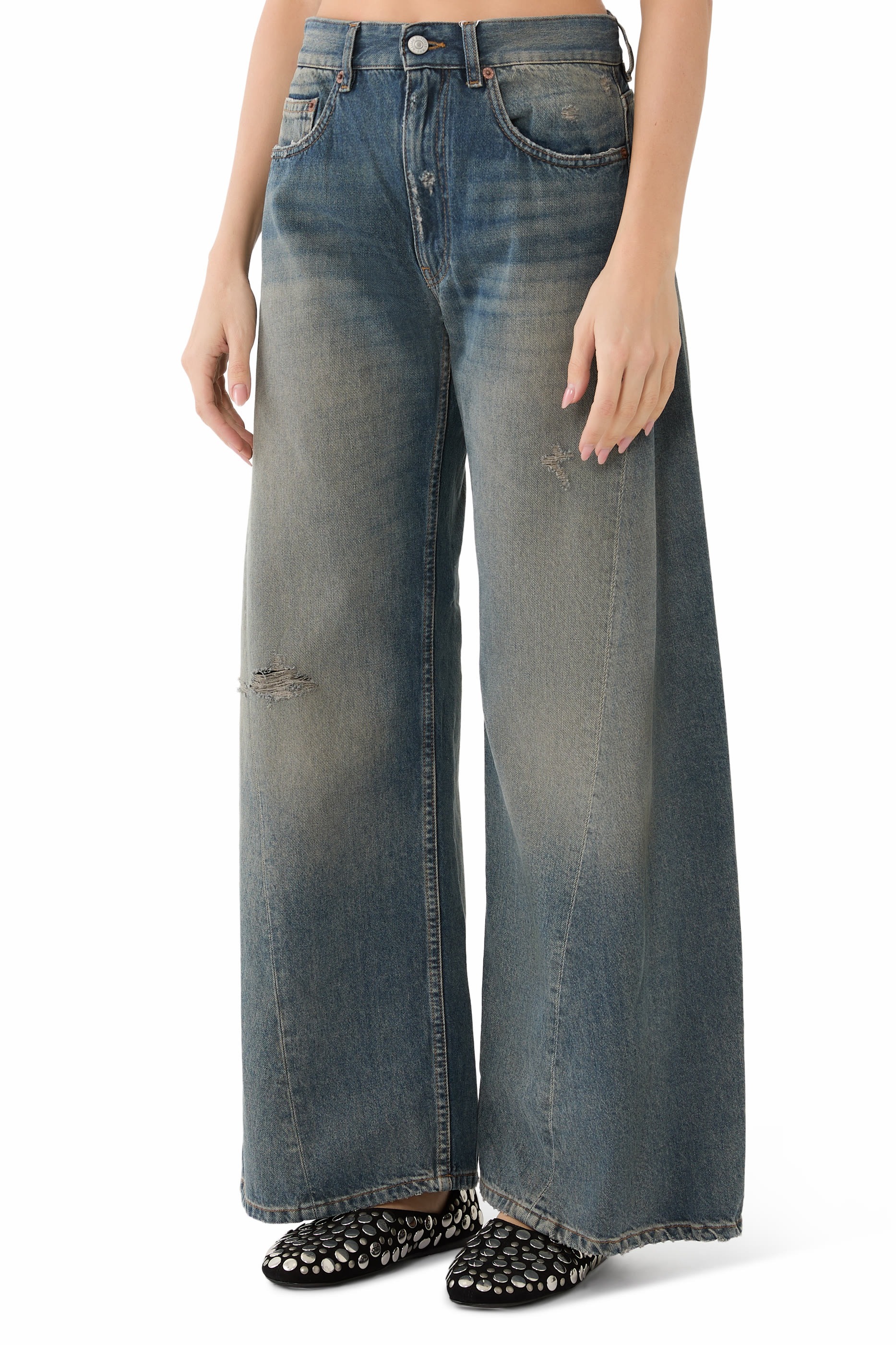 5-Pocket Wide-Leg Pants