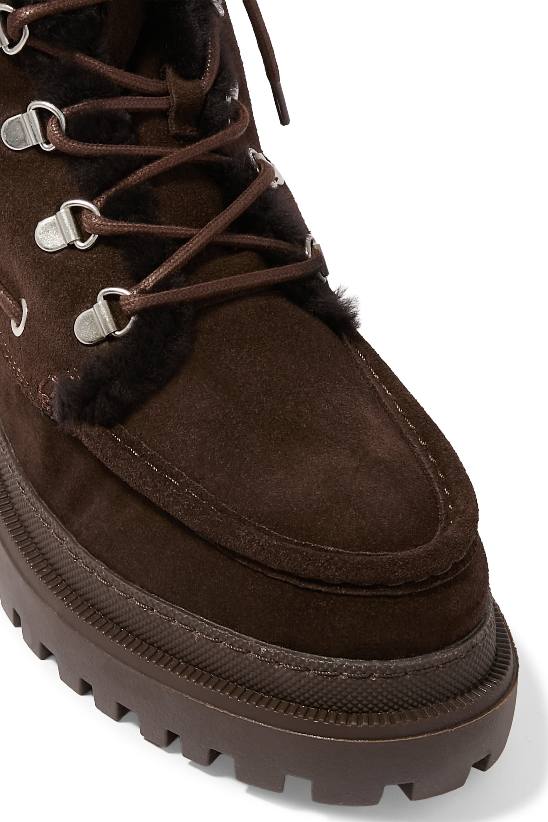  Suede Leather and Brushed Merinillo Lambskin Ankle Boots 