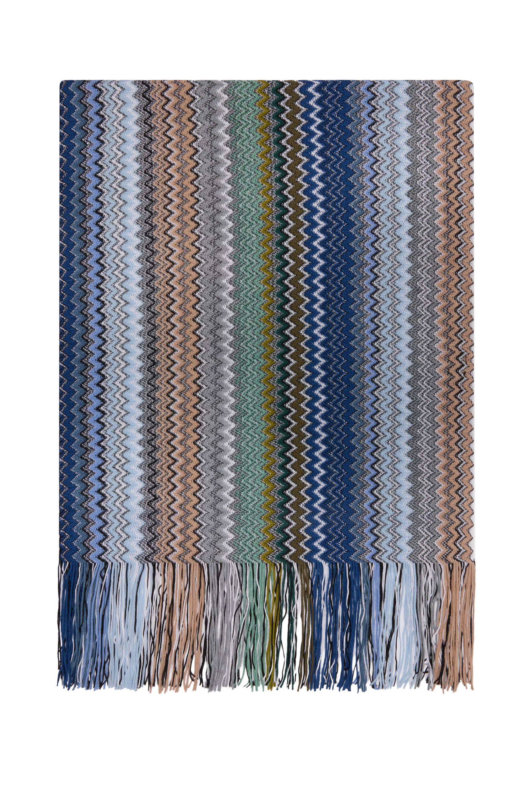 Zig Zag Scarf With Fringes