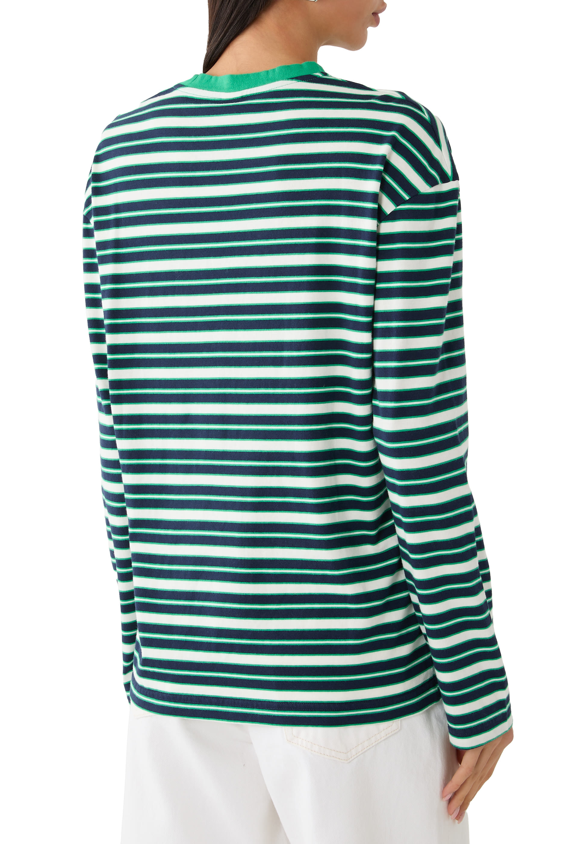 Signature Logo Easy Longsleeve Striped T-Shirt 