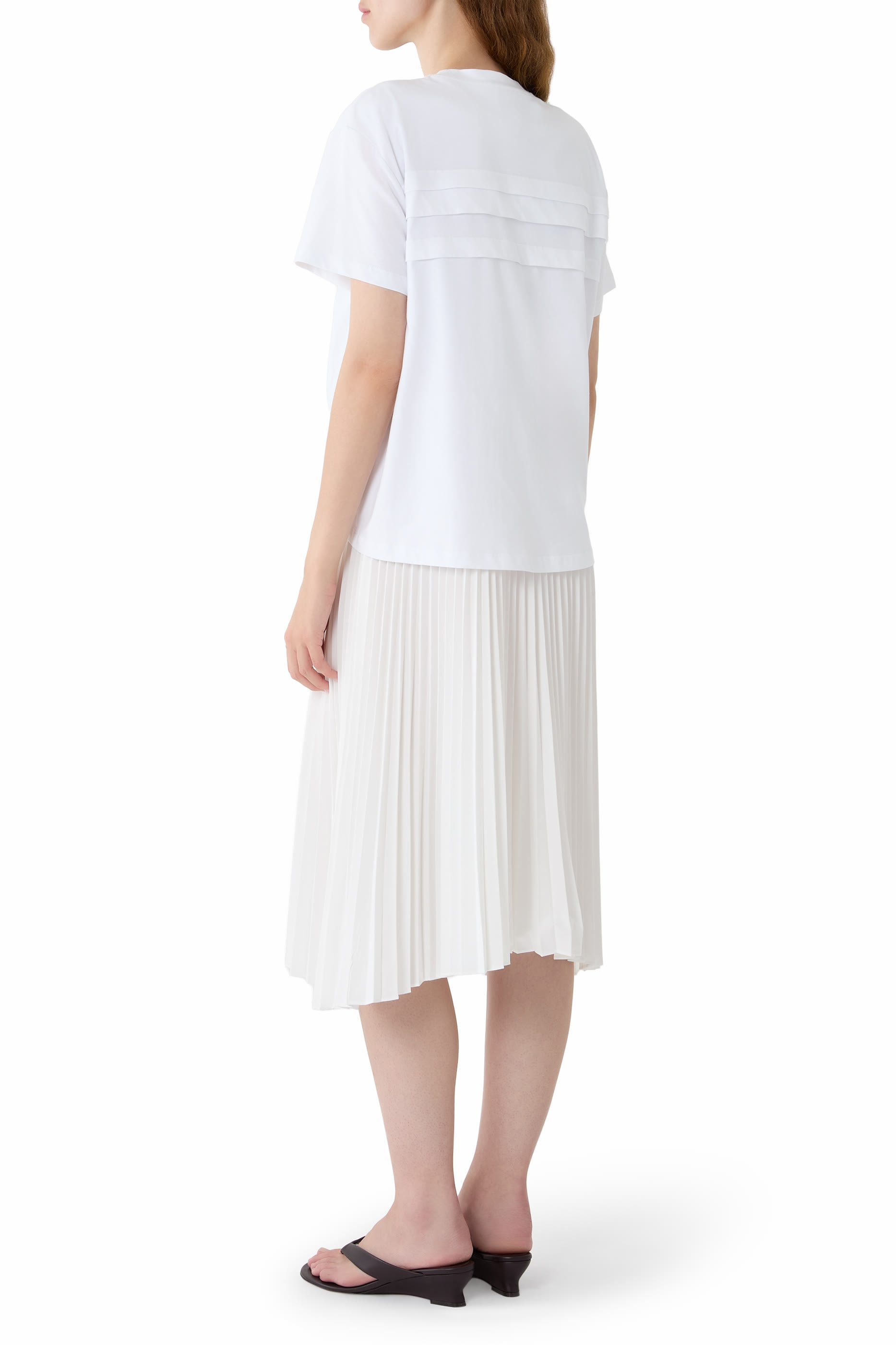 Pleated Tucked T-Shirt Combo Dress