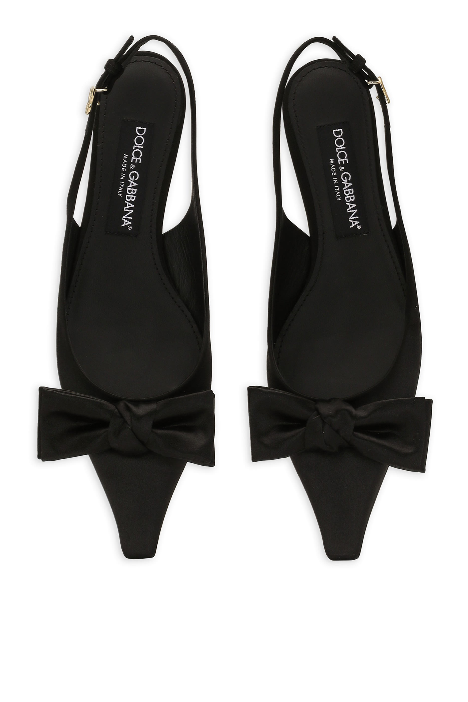 Satin Slingbacks with Bow Details