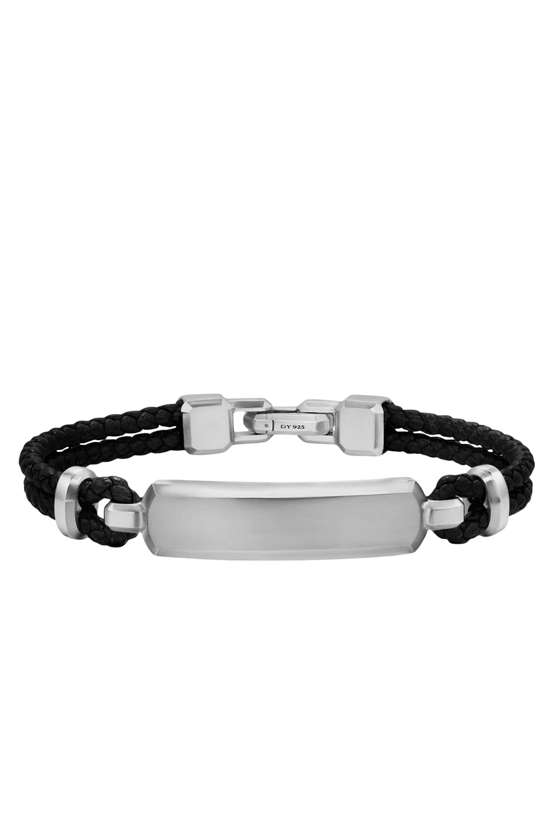 Streamline® ID Bar Bracelet, Sterling Silver & Leather
