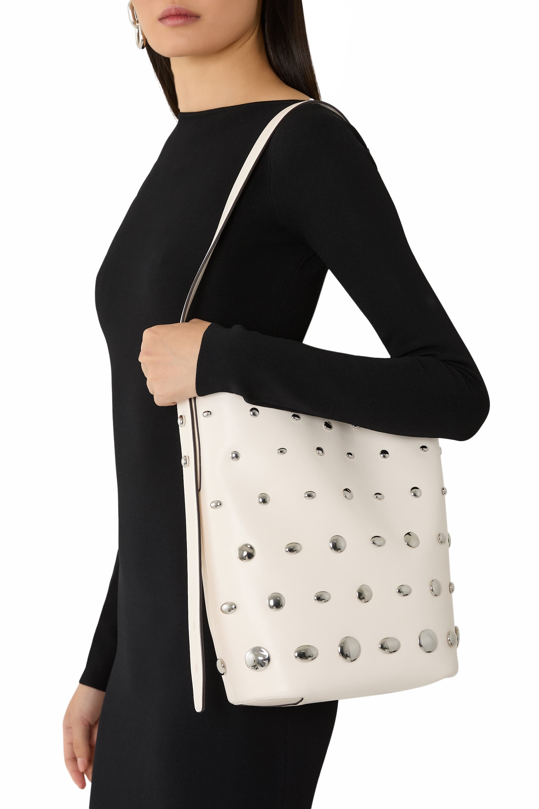 Halo Studded Bucket Bag