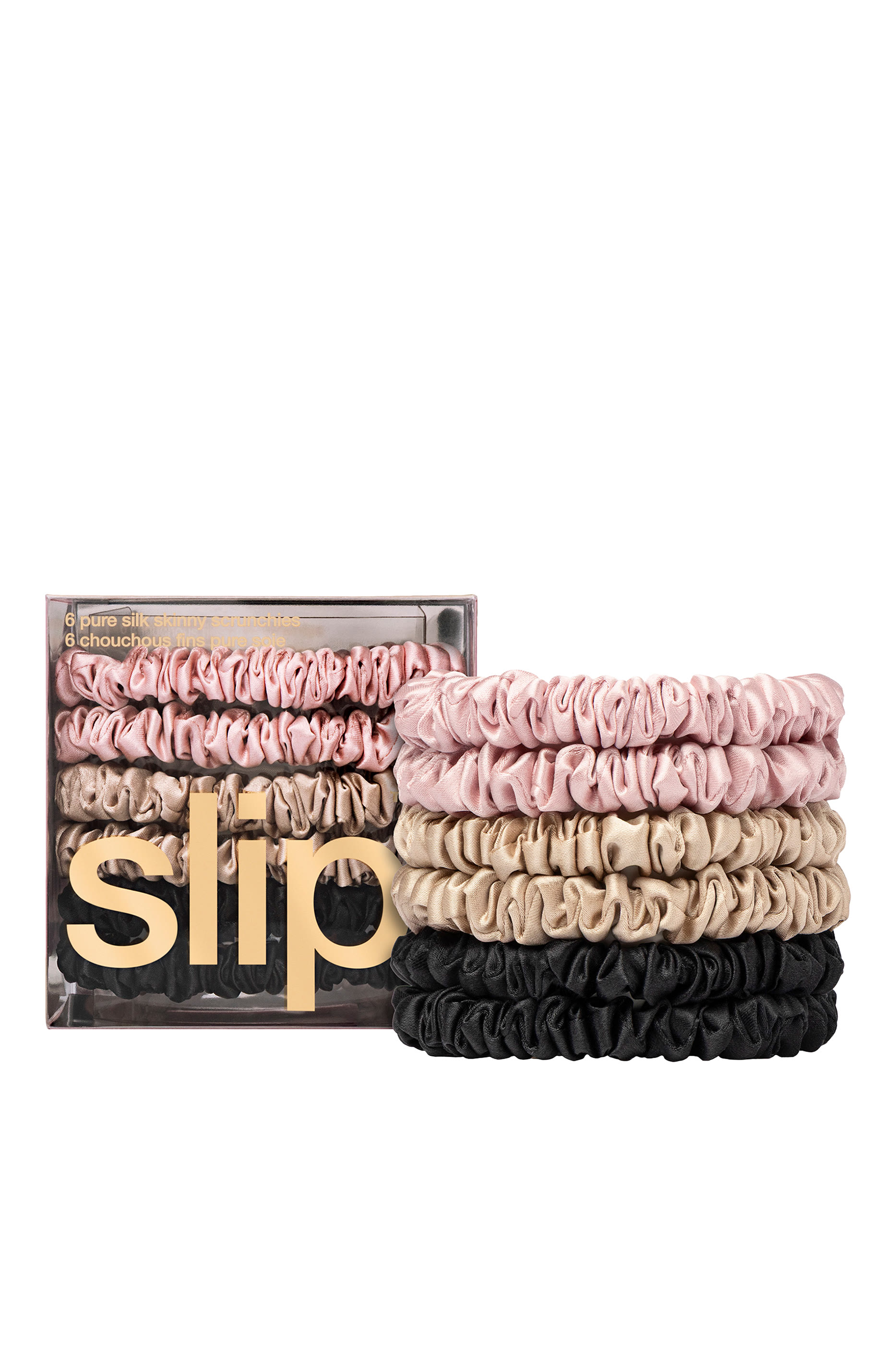 Skinny Scrunchie Set, Pack of 6
