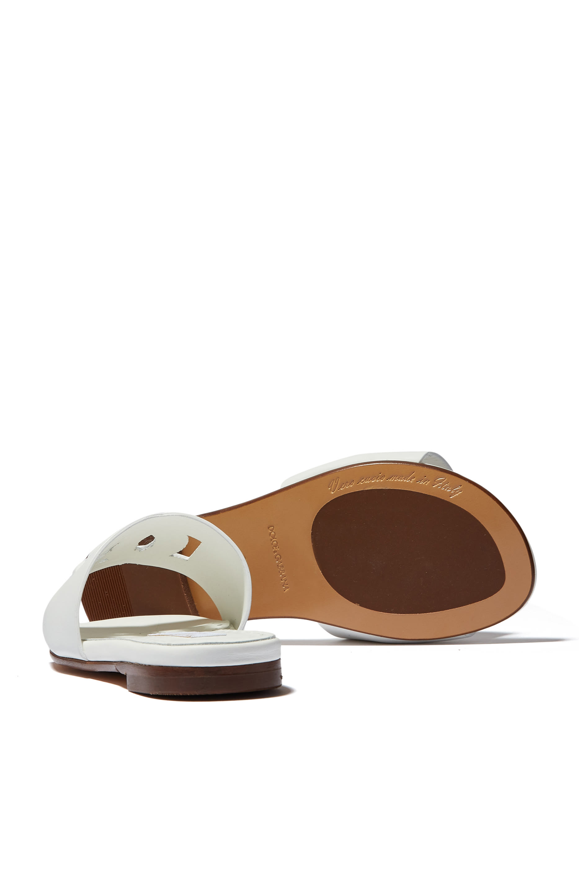 Kids DG Logo Leather Slides