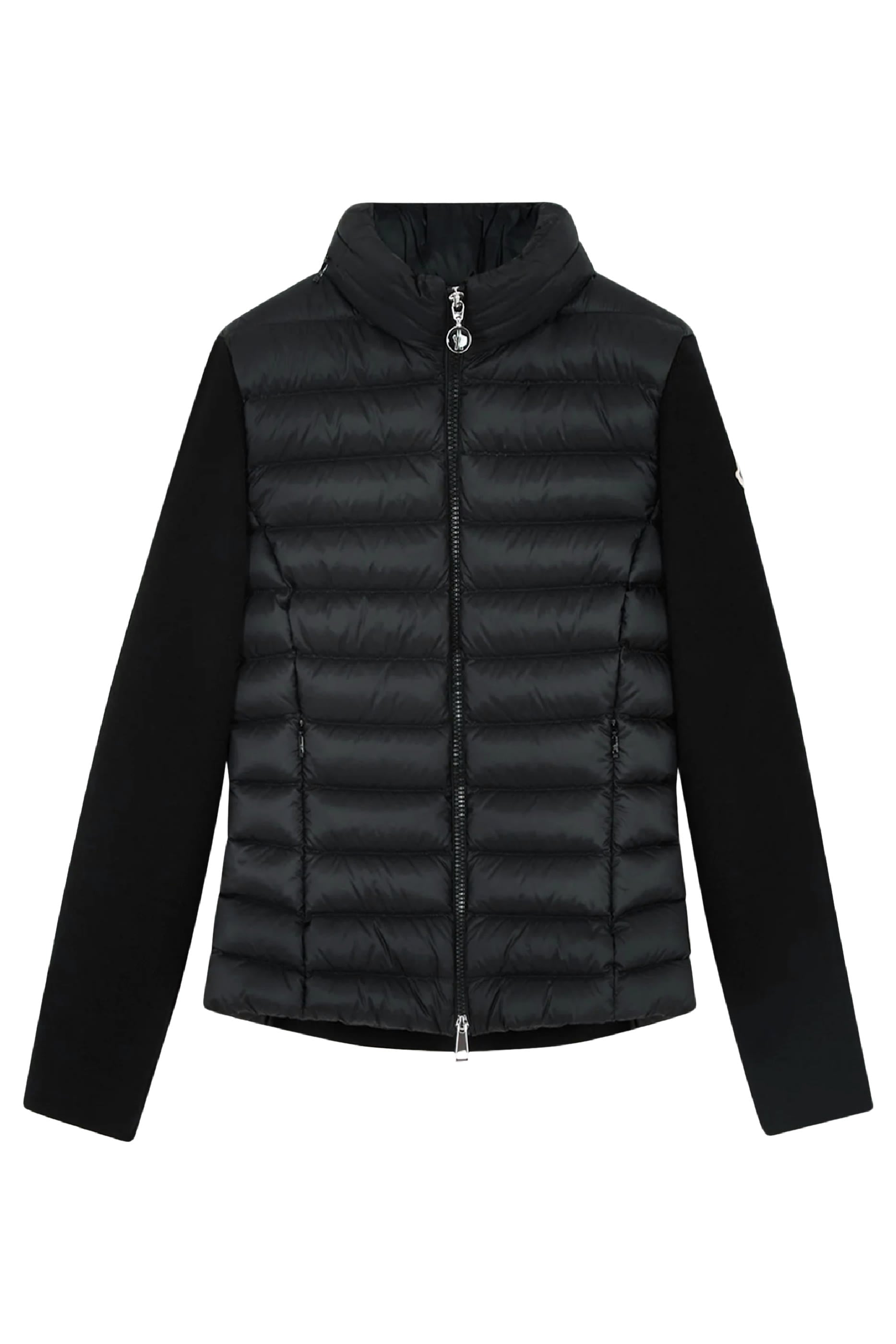 Padded Wool Zip-Up Cardigan