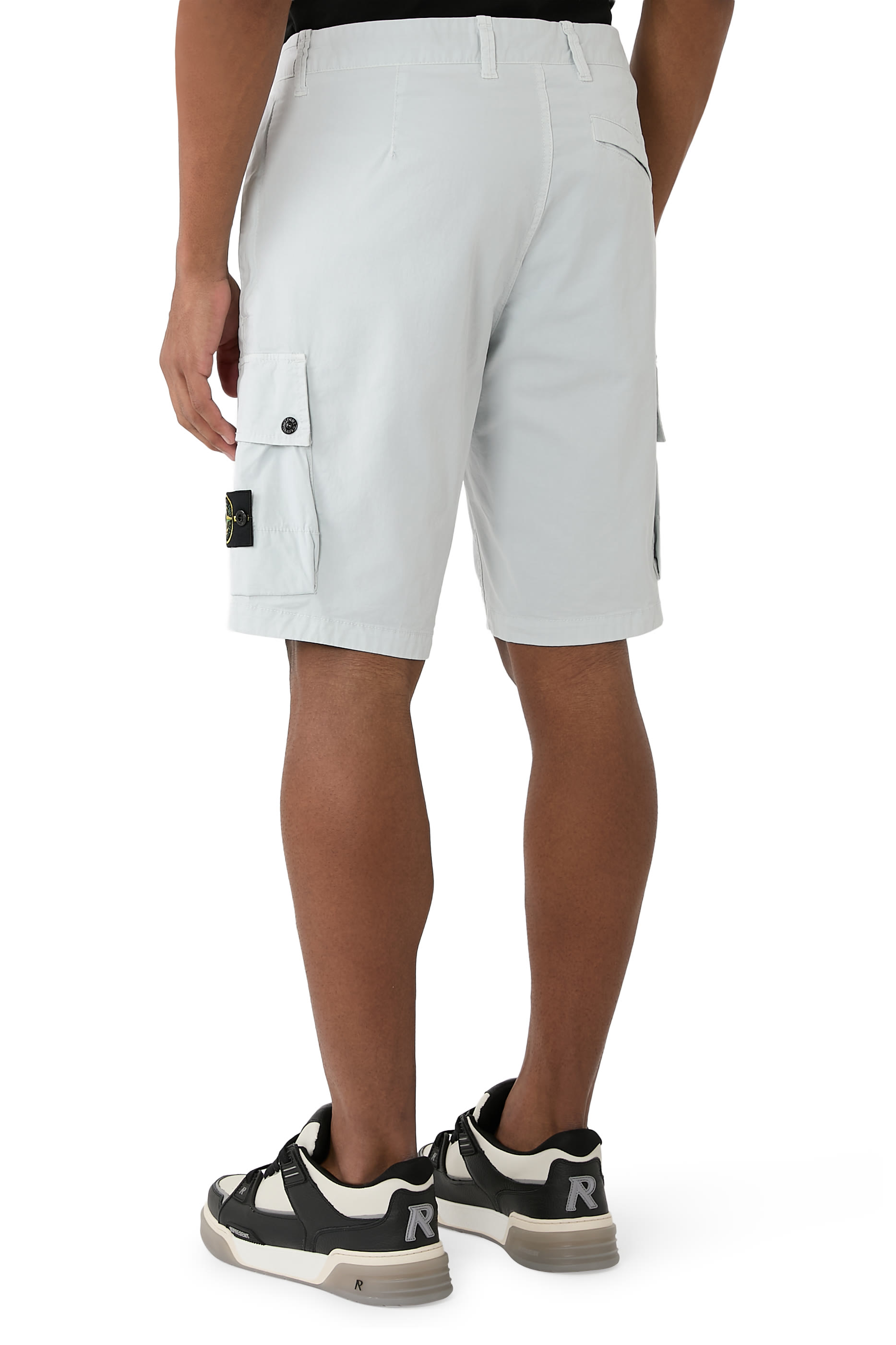 Zip-Pocket Cargo Bermuda Shorts