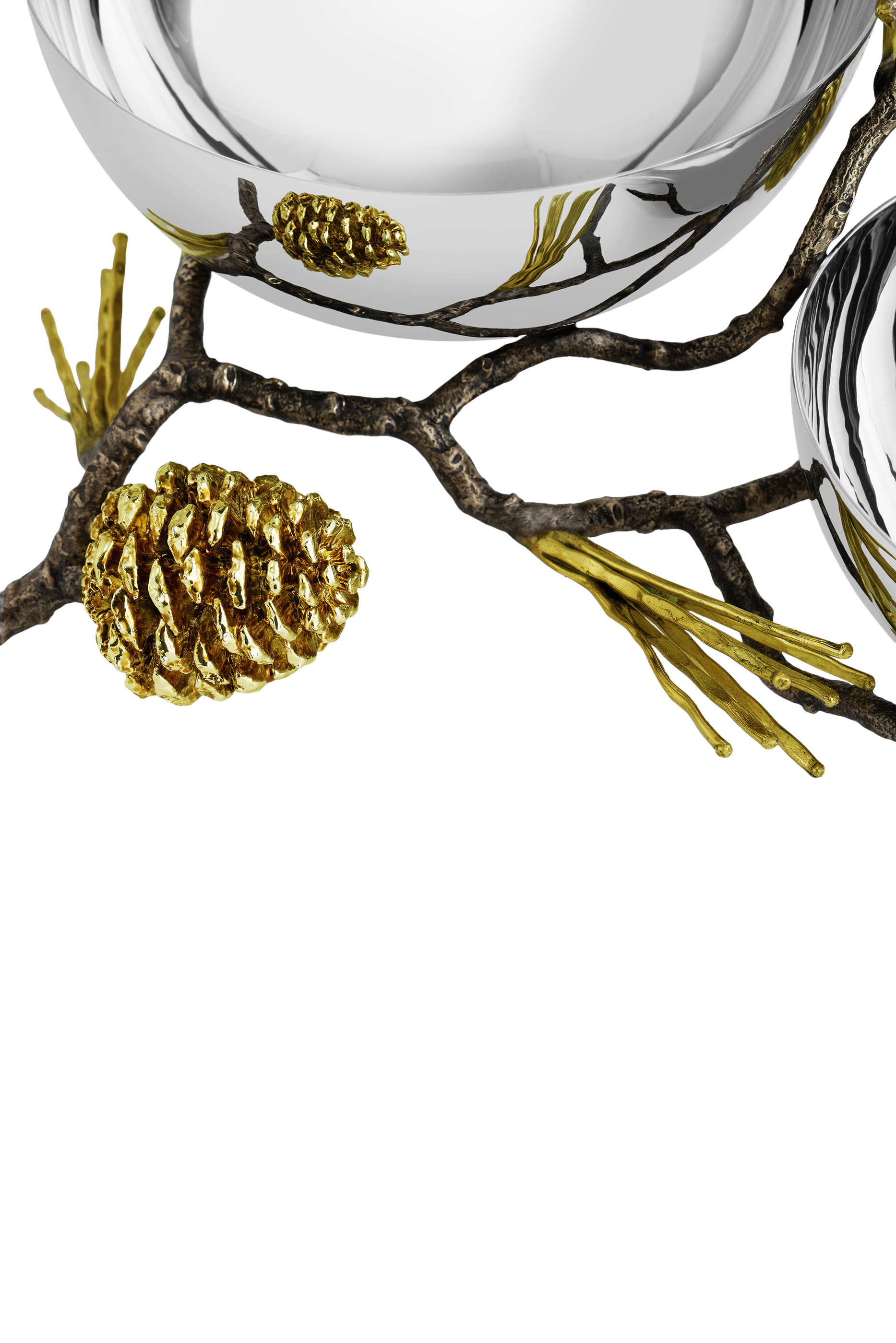 Pine Cone Double Bowl 