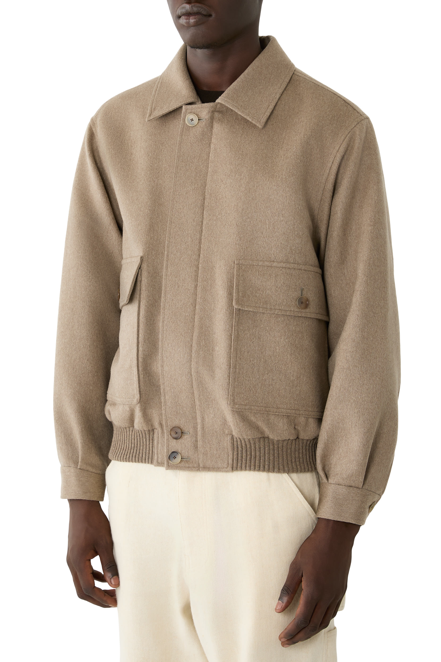 Point Collar Zip Blouson