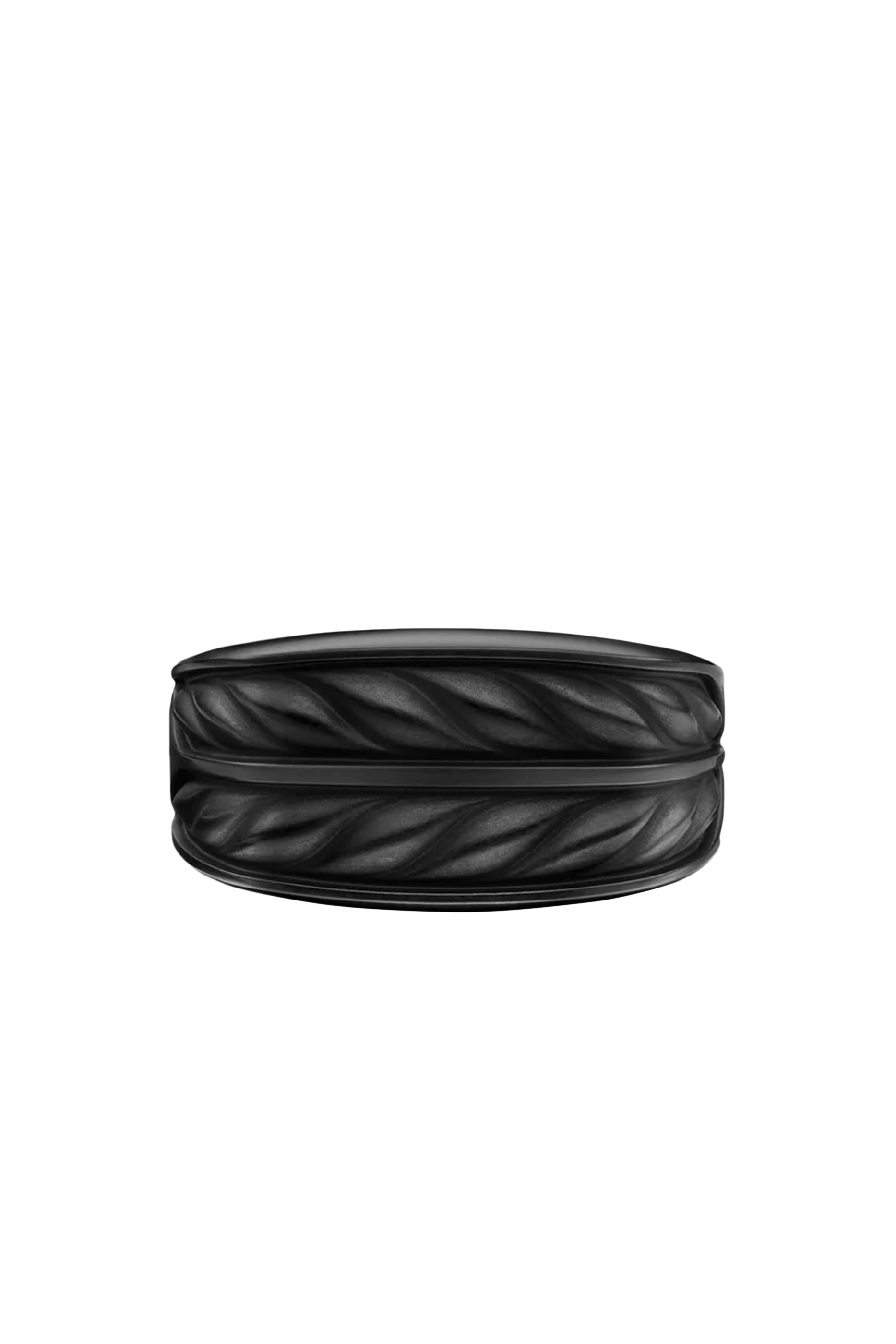 Chevron Three-Sided Signet Ring, Titanium