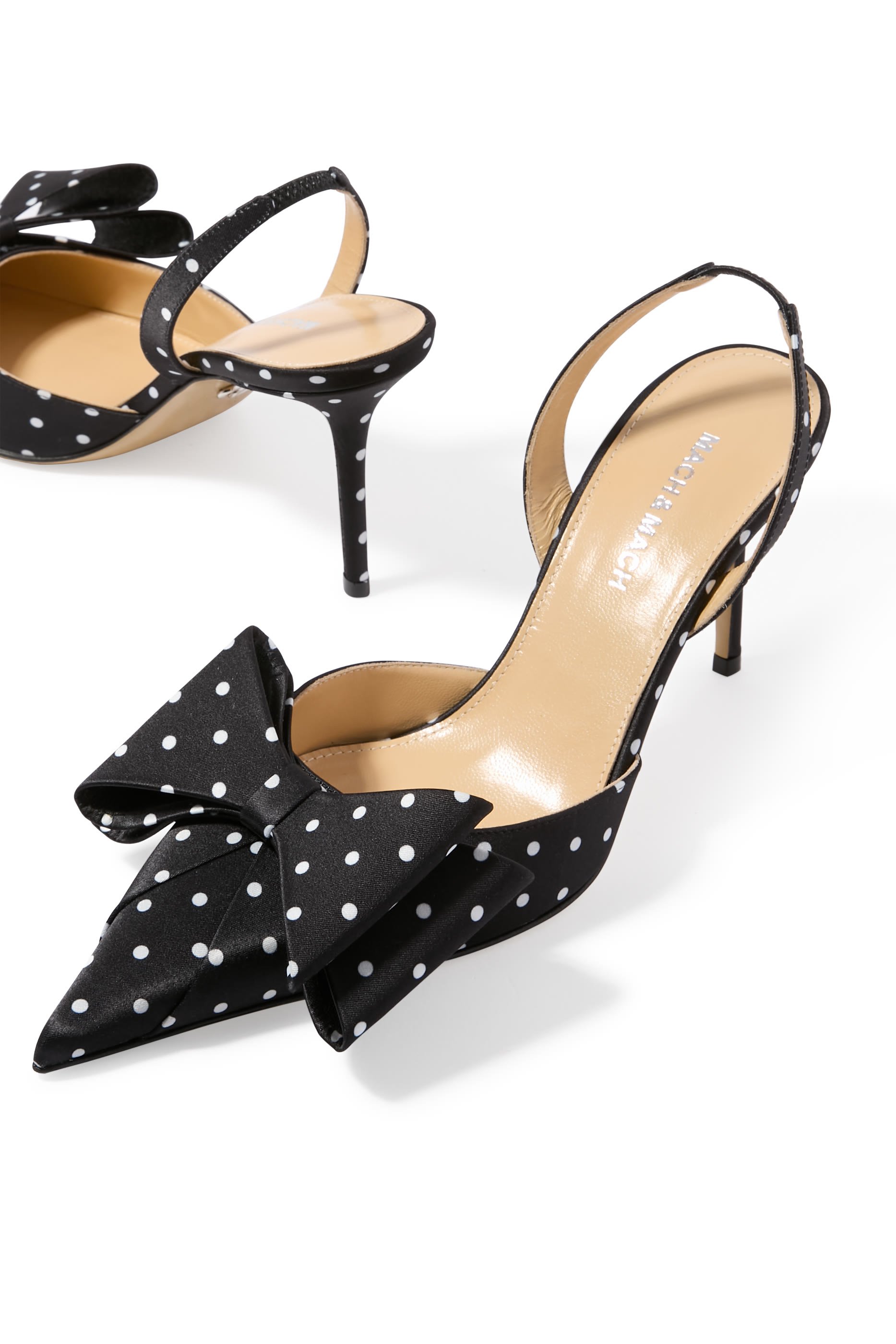 Le Cadeau 85 Polka Dot Slingback Pumps