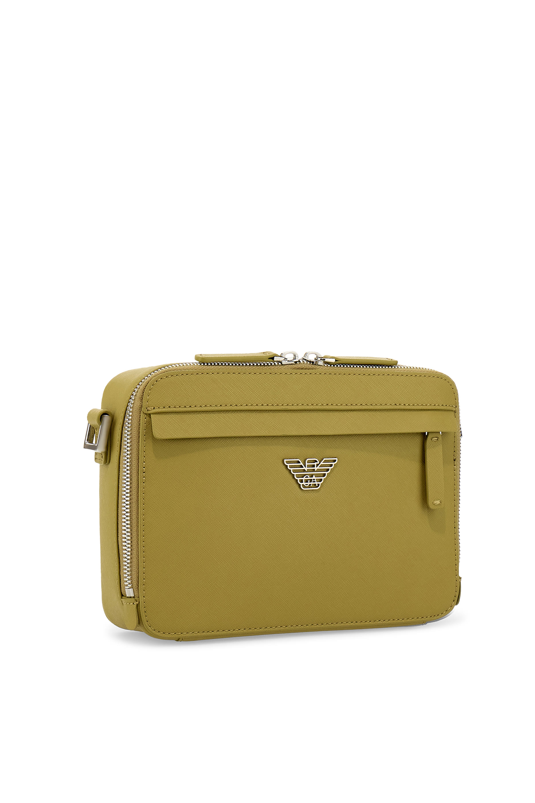 ASV Regenerated Saffiano Leather Mini Camera Bag with Eagle Plate