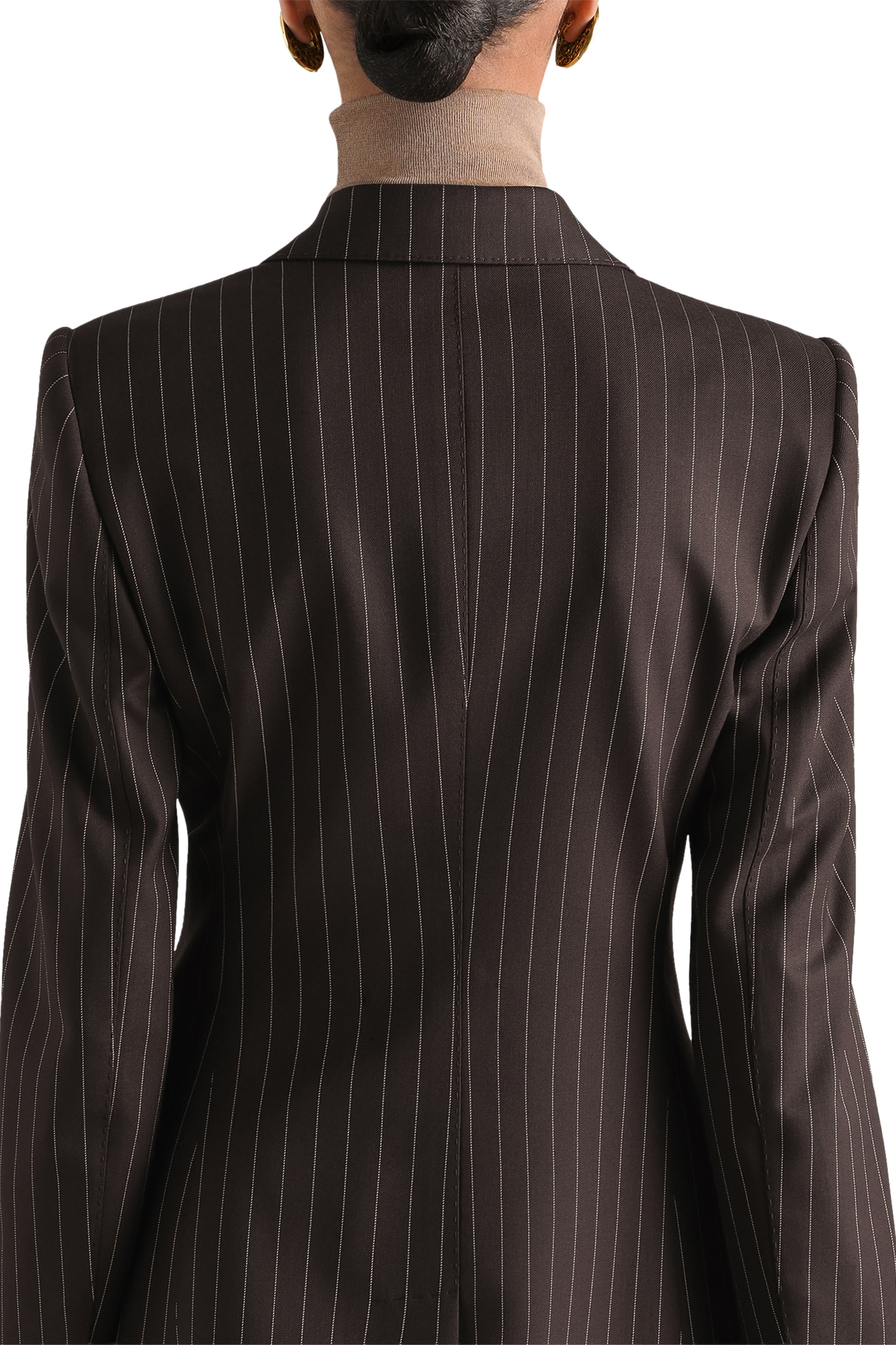  Turlington Double-Breasted Twill Pinstripe Jacket