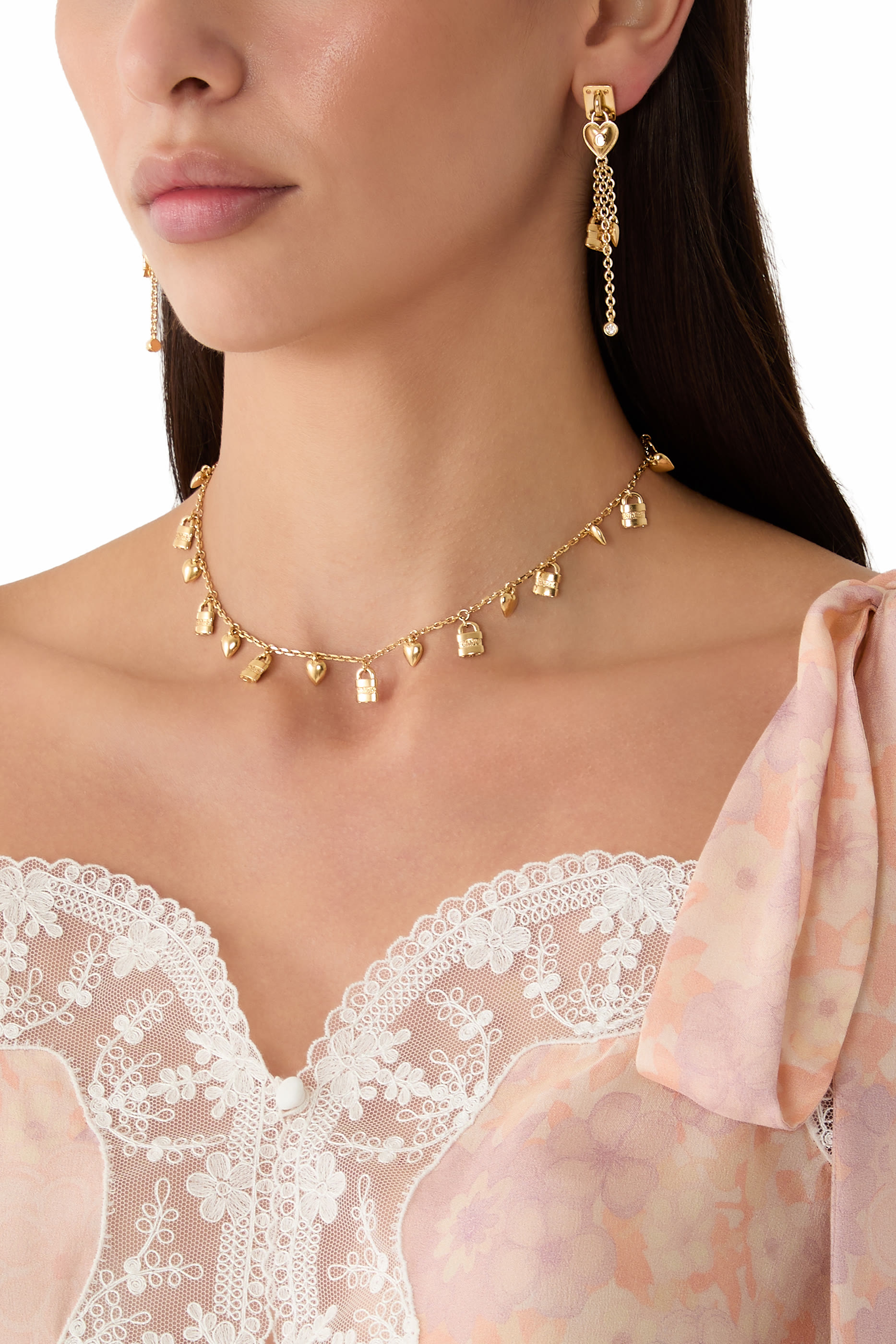 Mini Paddington Necklace, Brass